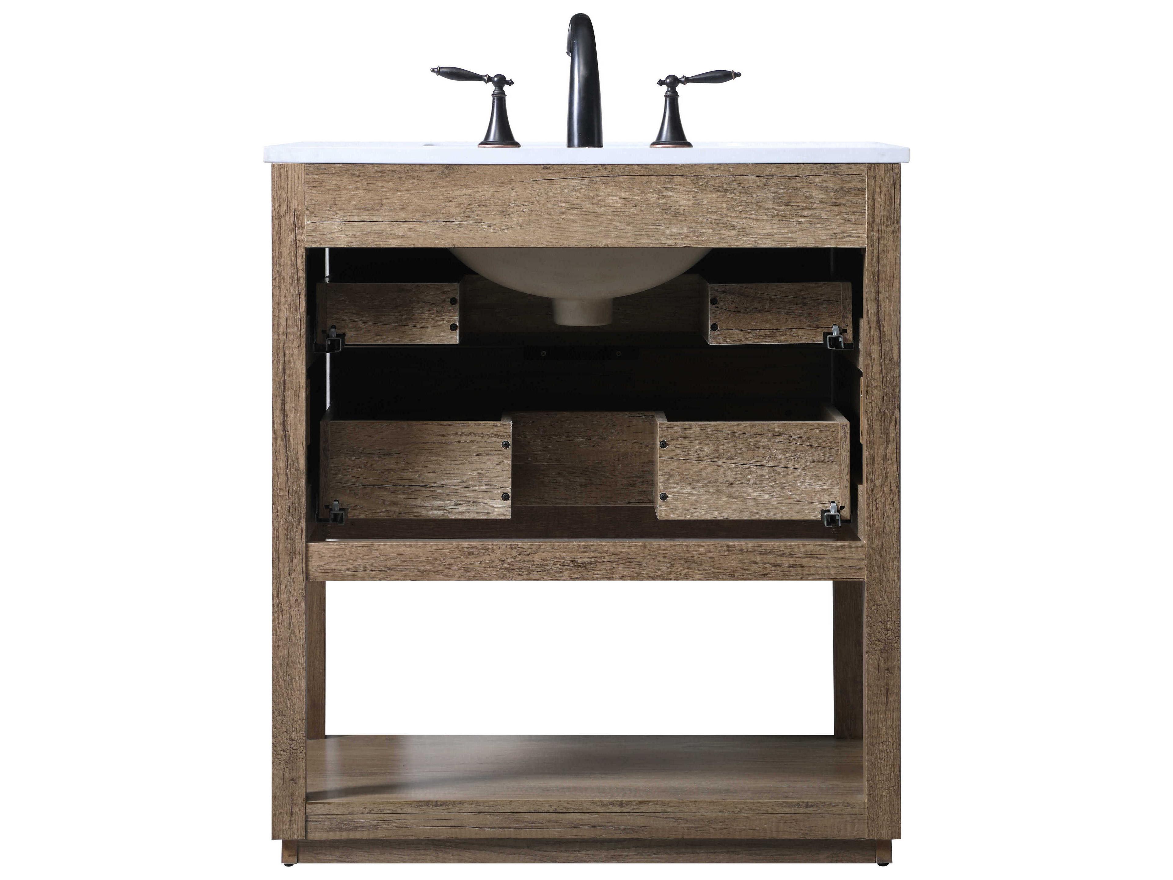 Elegant Lighting Larkin Natural Oak Vanity