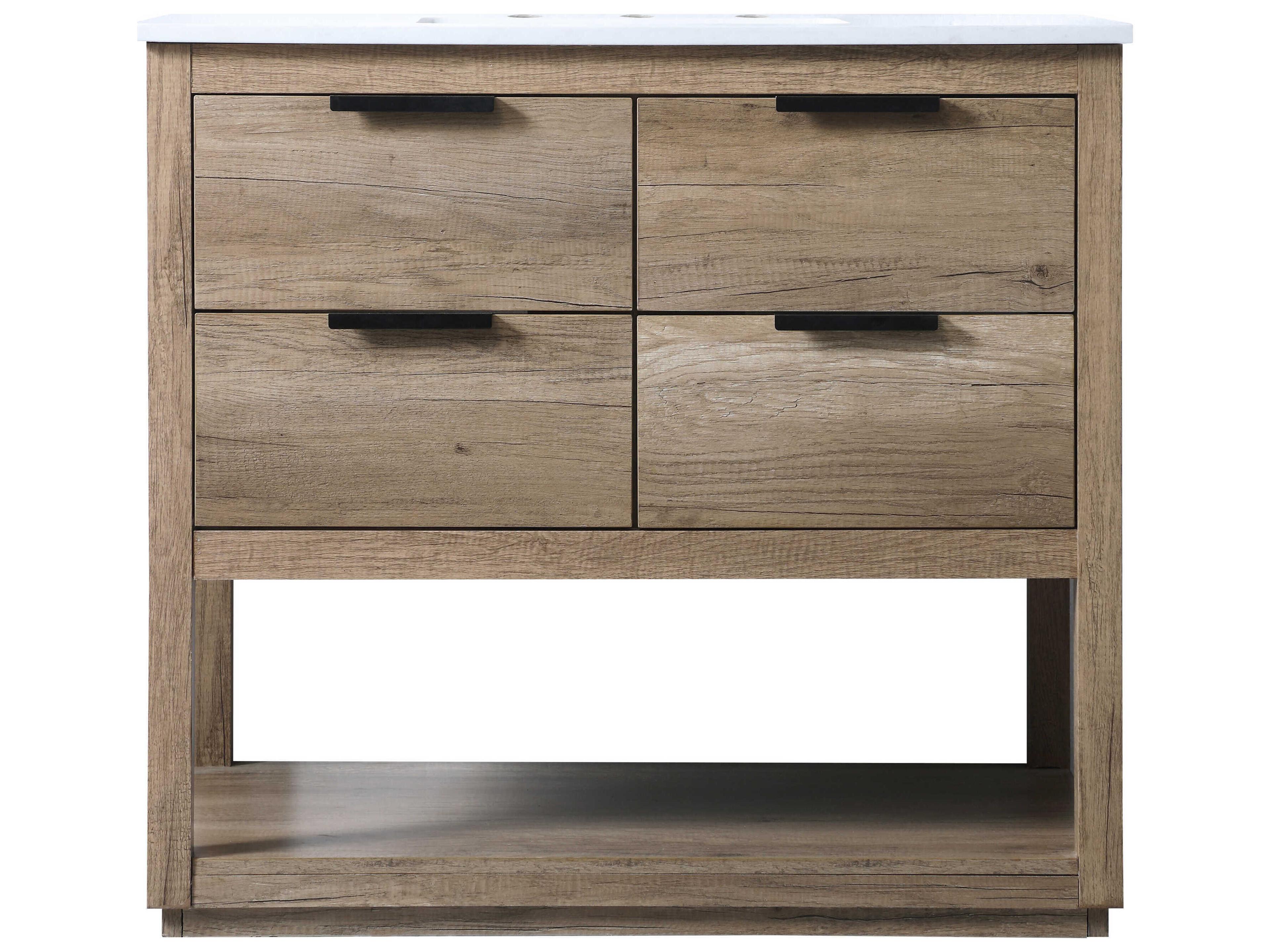 Elegant Lighting Larkin Natural Oak Vanity