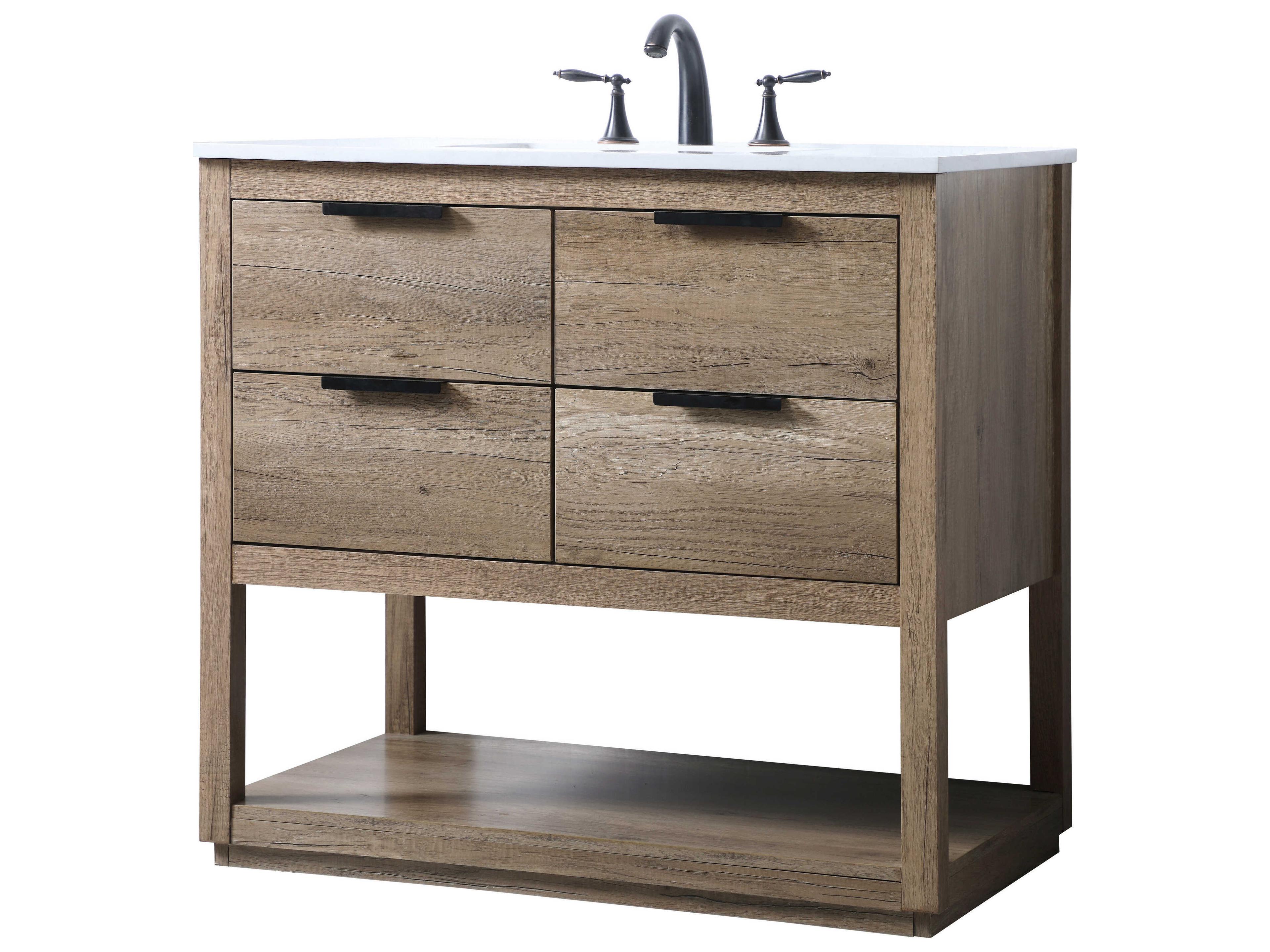 Elegant Lighting Larkin Natural Oak Vanity