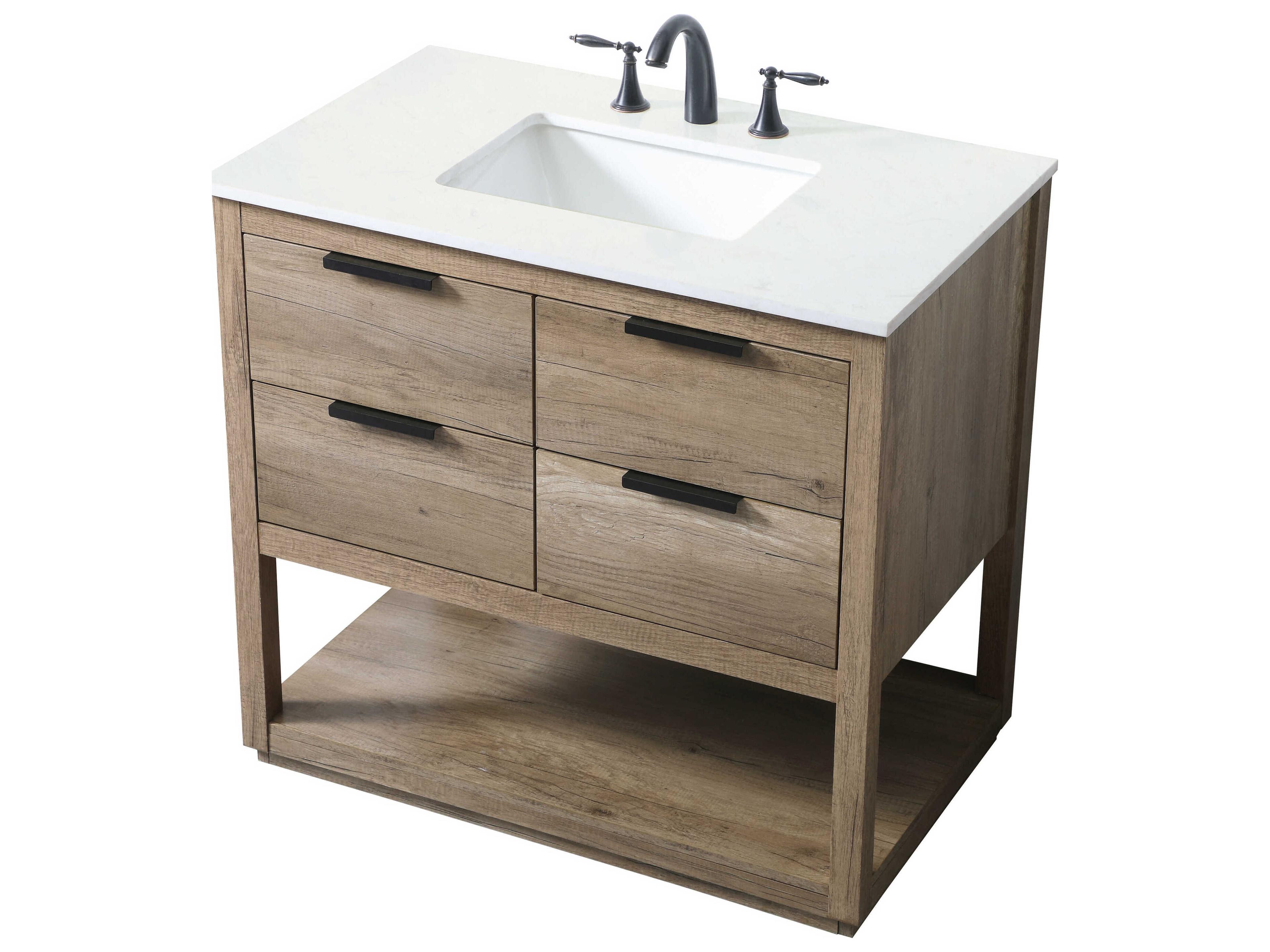 Elegant Lighting Larkin Natural Oak Vanity