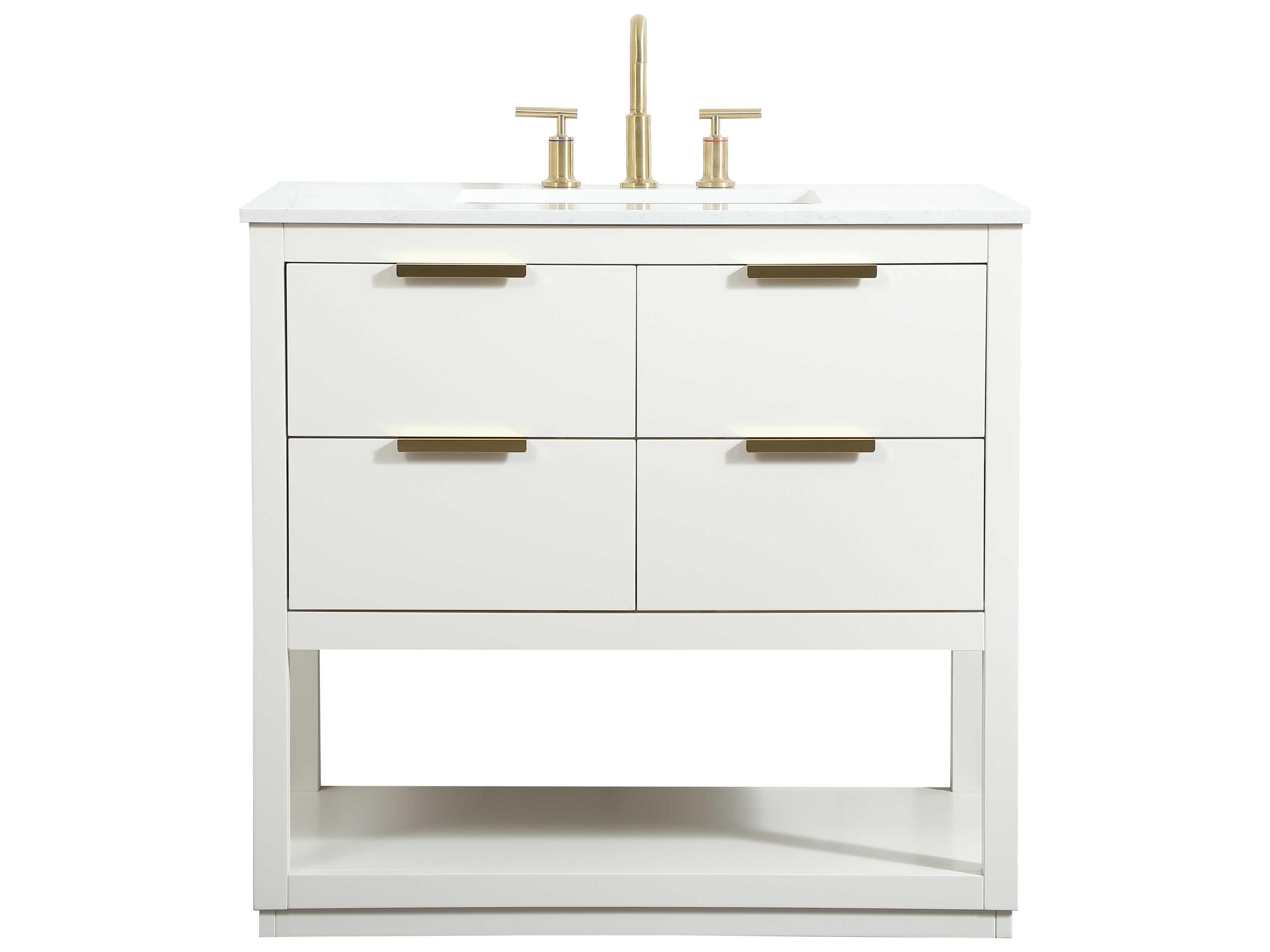 Larkin 36-inch Bathroom Vanity Sink Set White