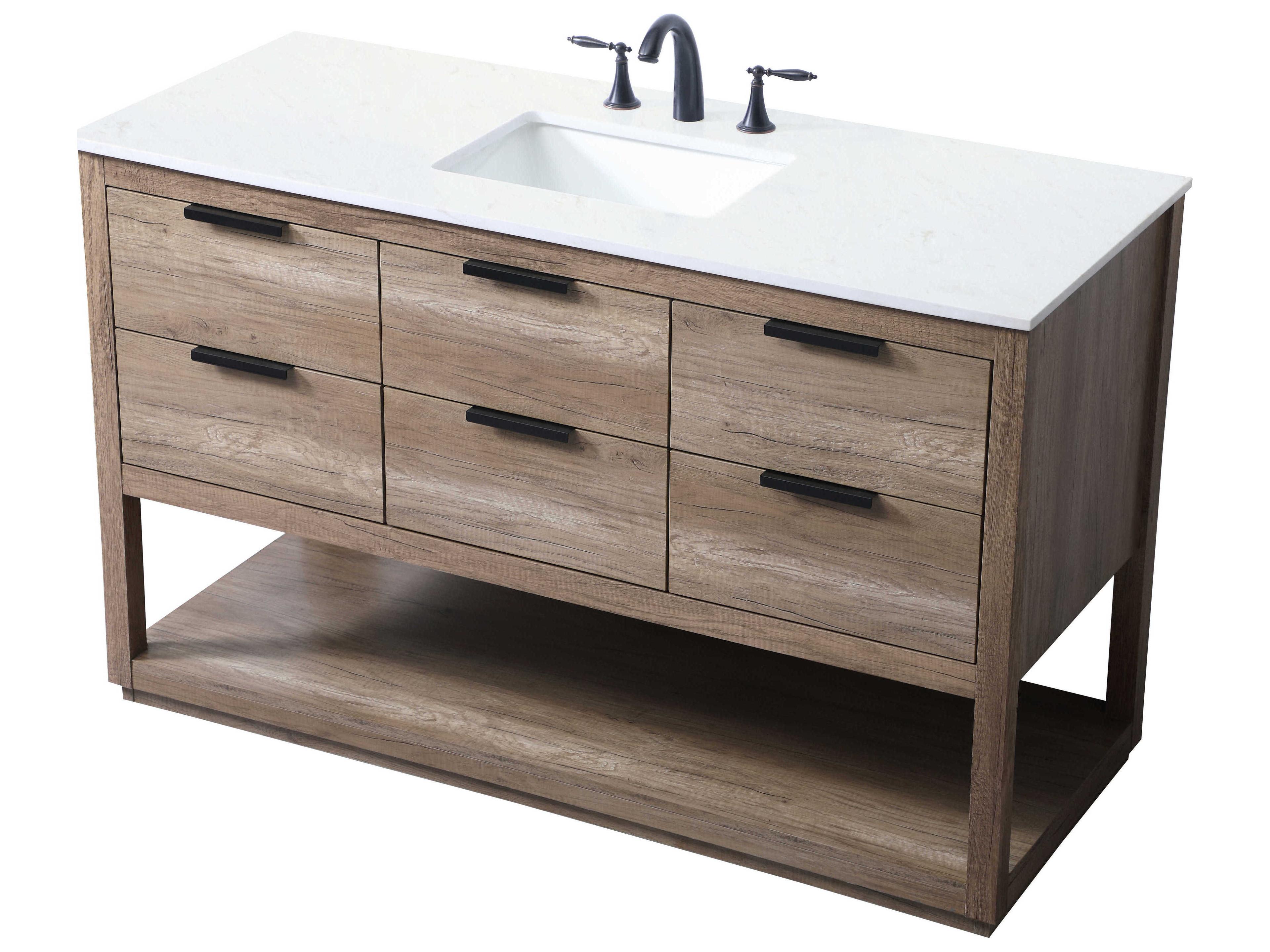 Elegant Lighting Larkin Natural Oak Vanity