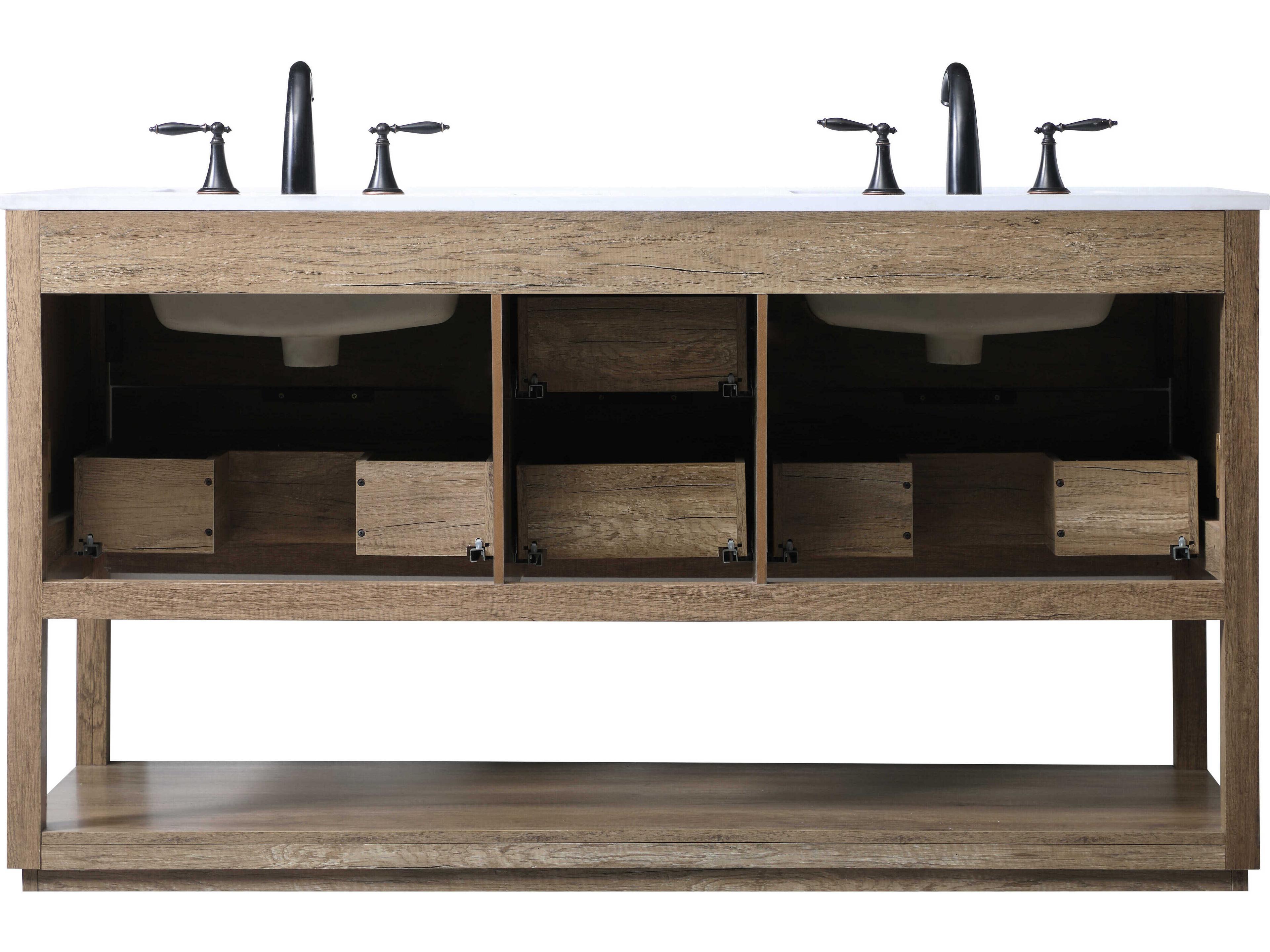 Elegant Lighting Larkin Natural Oak Vanity