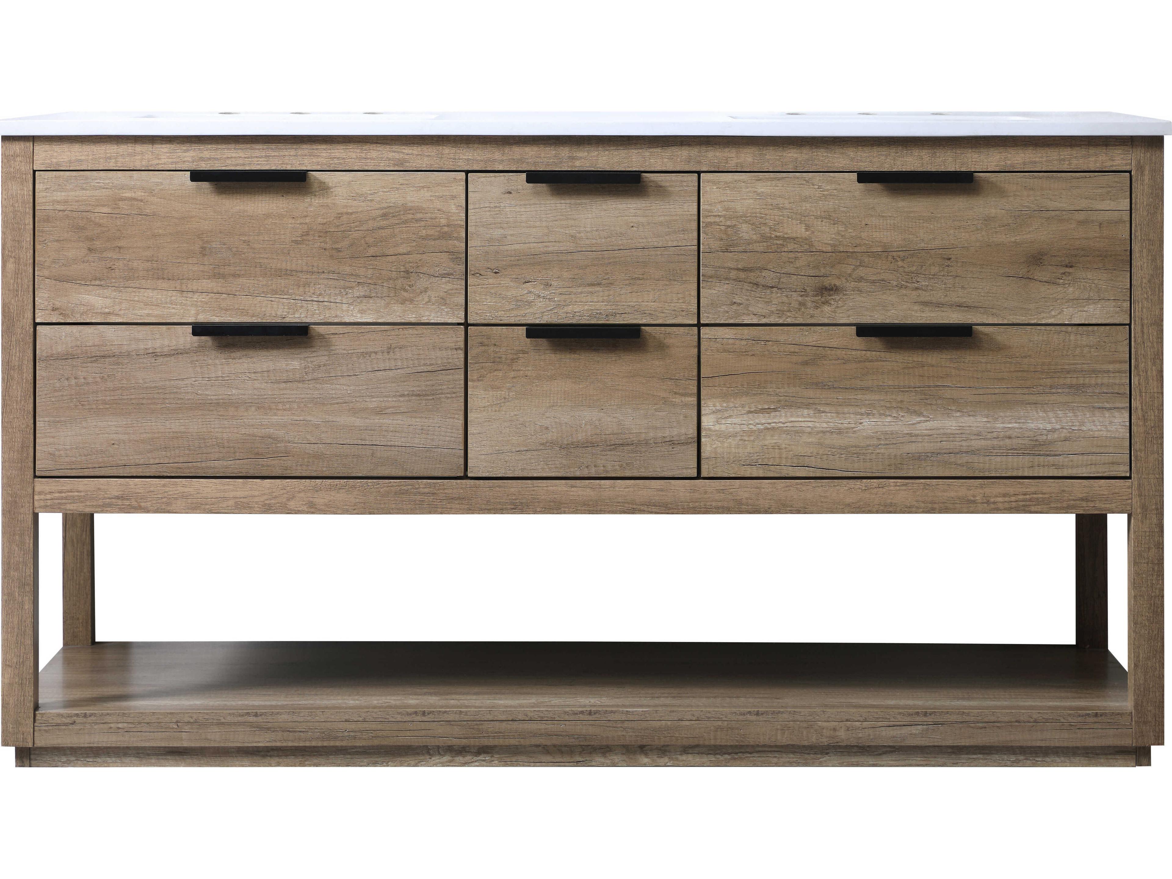 Elegant Lighting Larkin Natural Oak Vanity