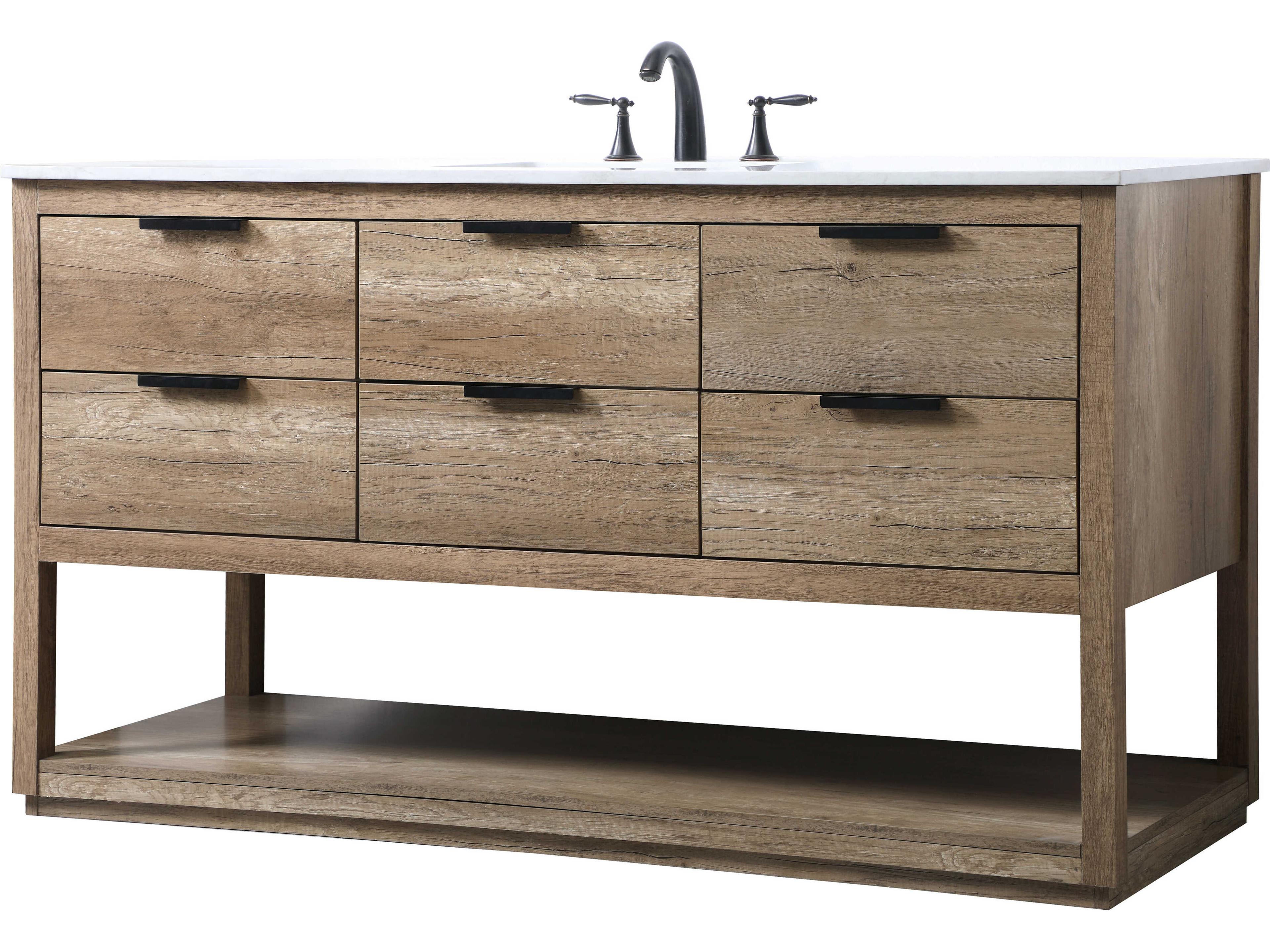 Elegant Lighting Larkin Natural Oak Vanity