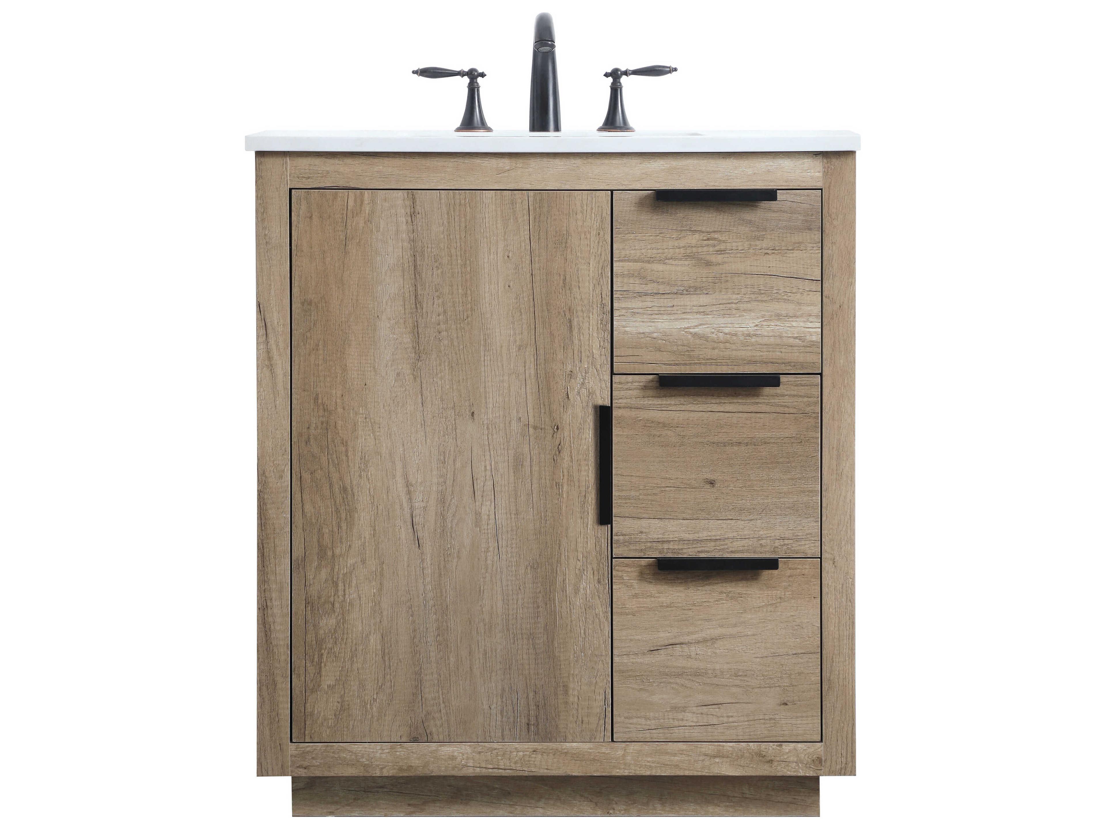 Blake Bathroom Vanity 30 Inch Natural Oak