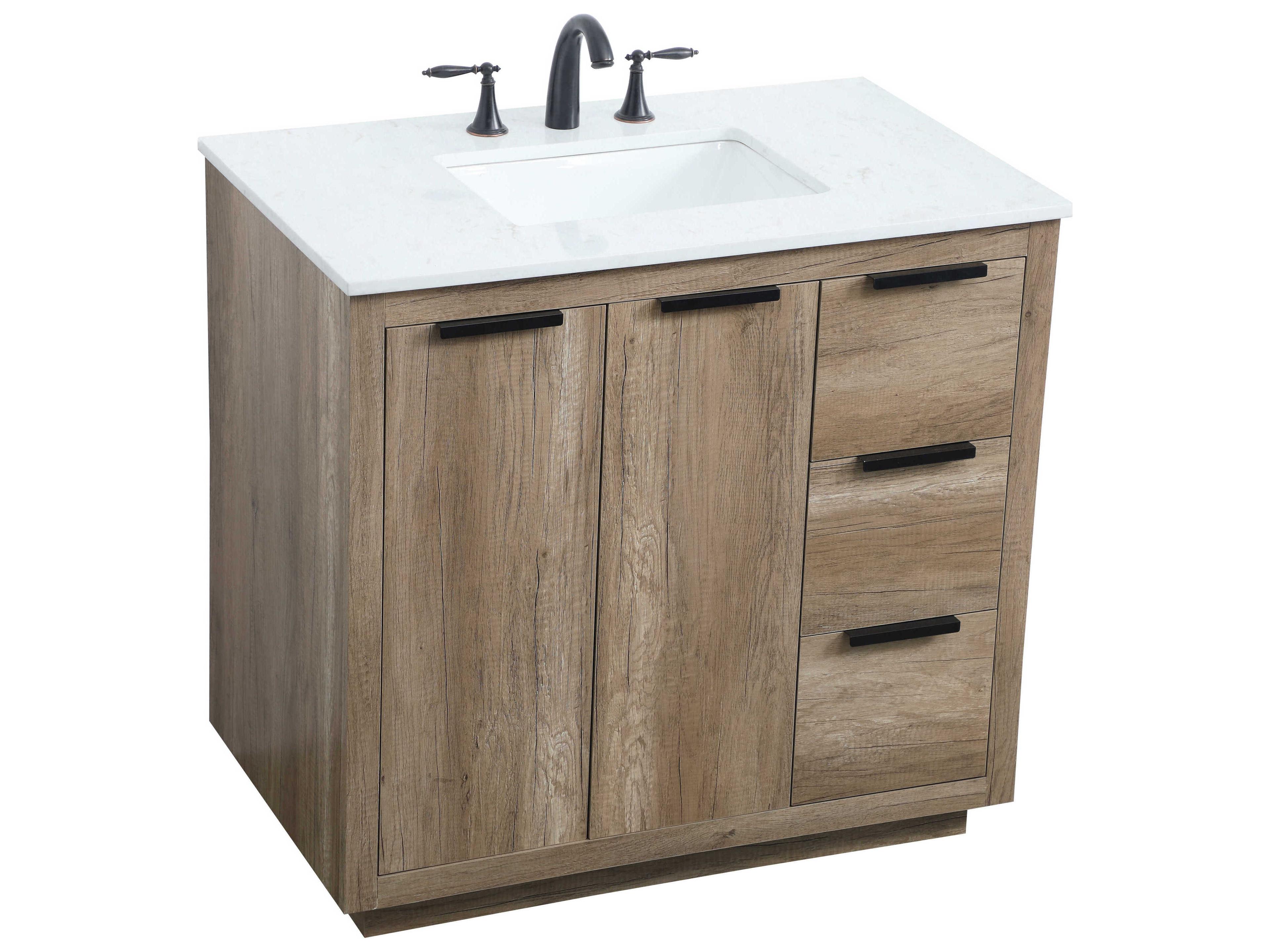 Elegant Lighting Blake Natural Oak Vanity