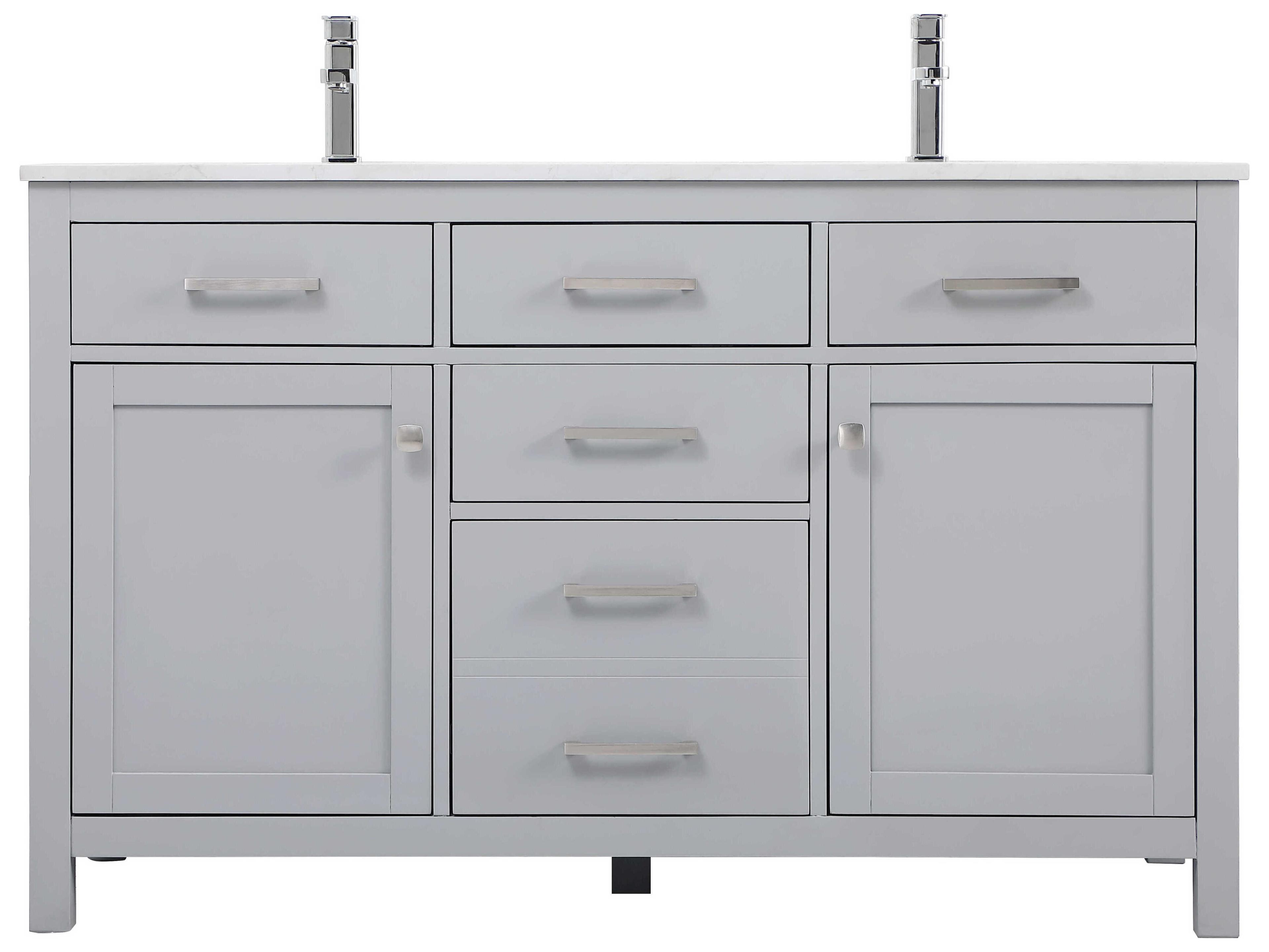 Lewis 54-Inch Double Vanity in Grey