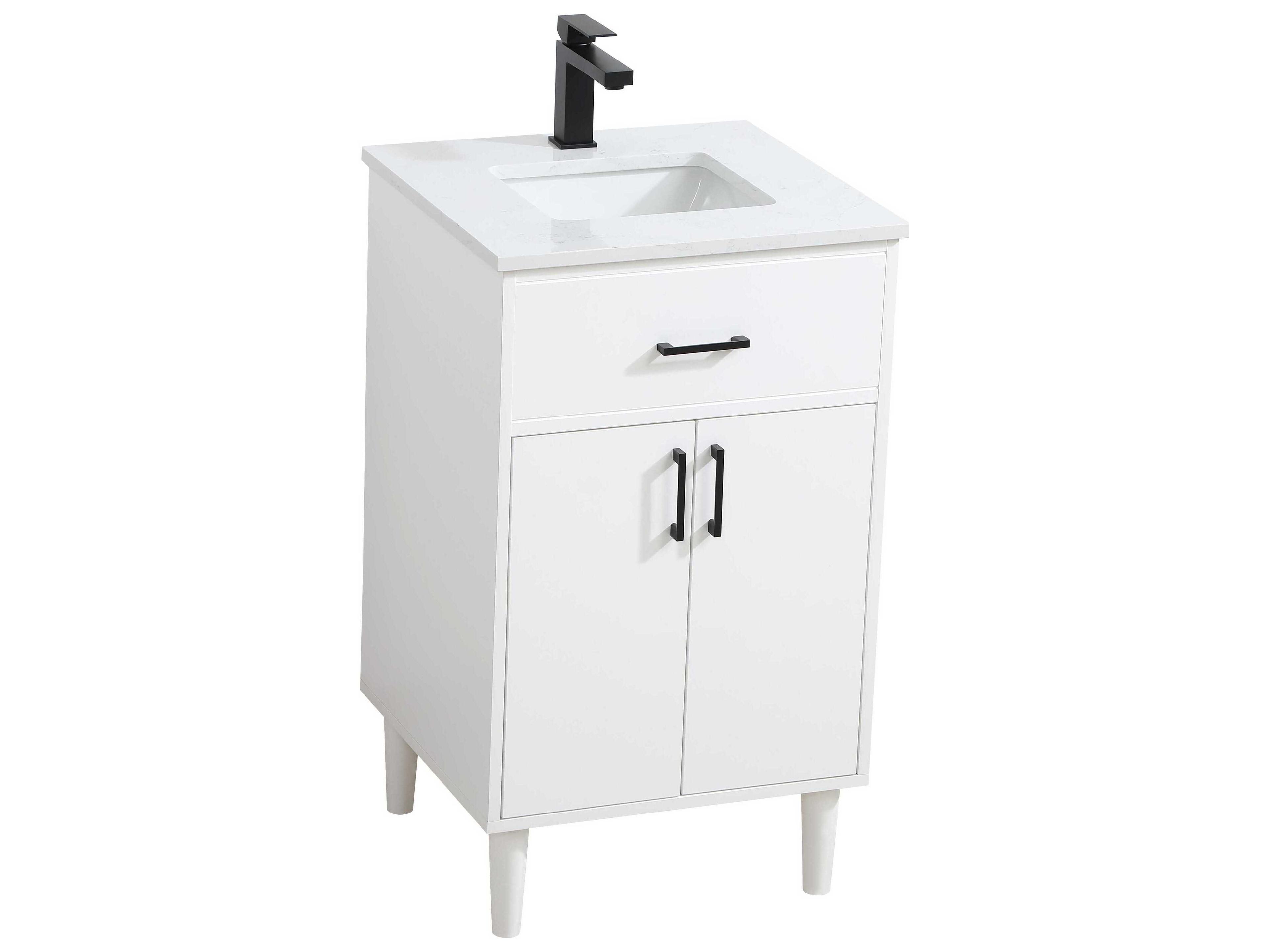 Elegant Lighting Chandler White 20" Vanity