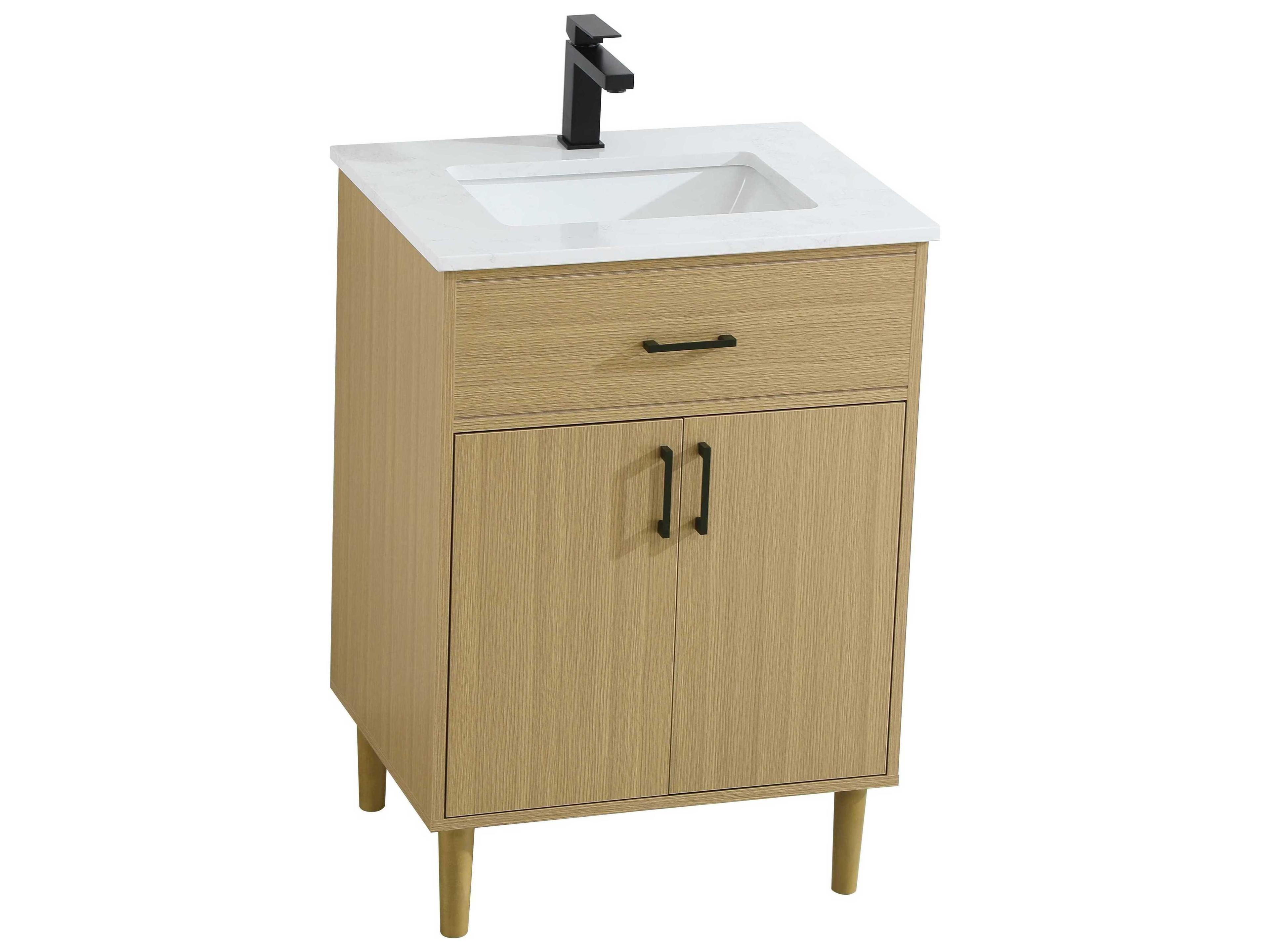 Elegant Lighting Chandler Honey Brown 24" Vanity