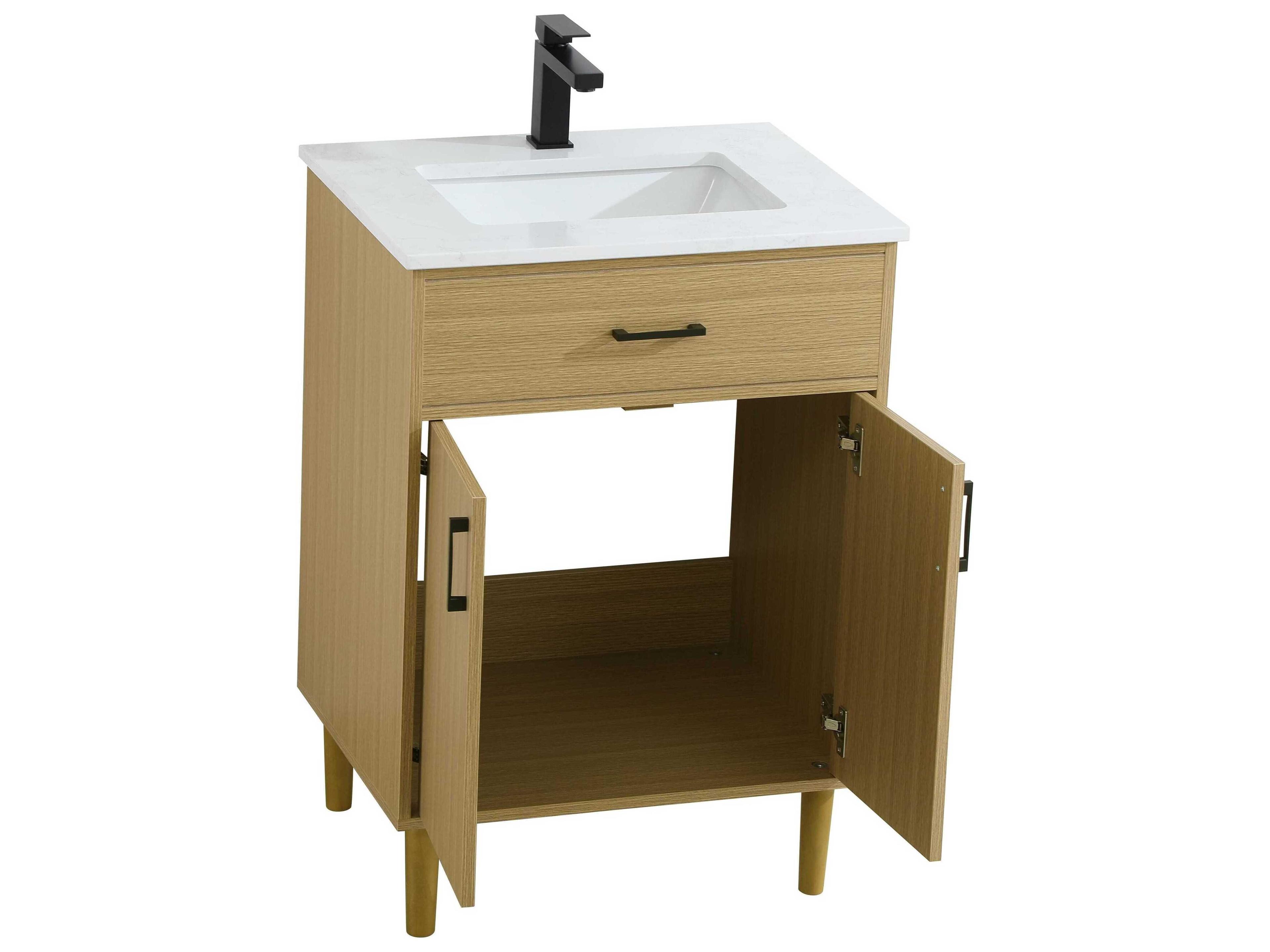 Elegant Lighting Chandler Honey Brown 24" Vanity