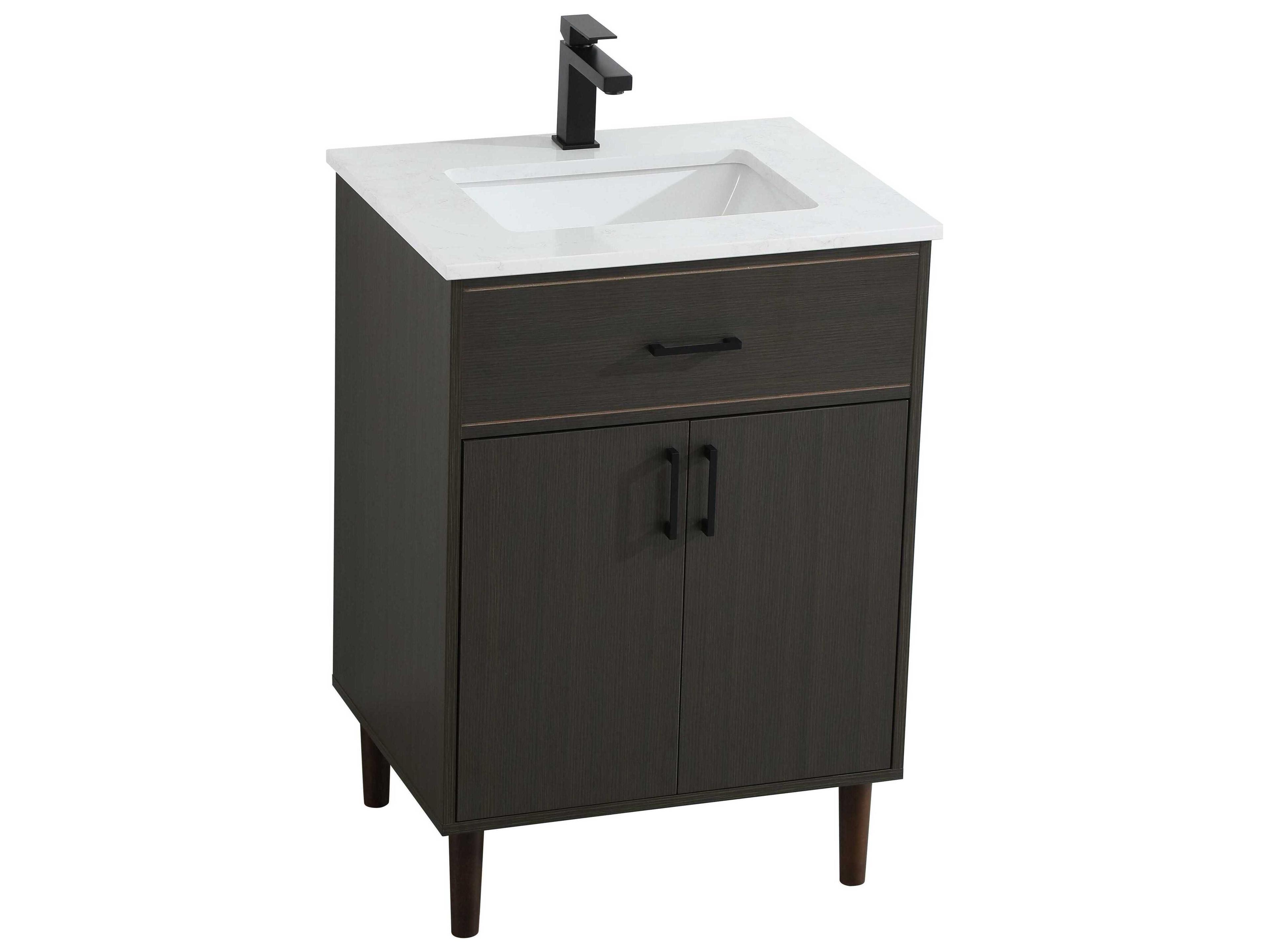 Elegant Lighting Chandler Mocha Brown 24" Vanity