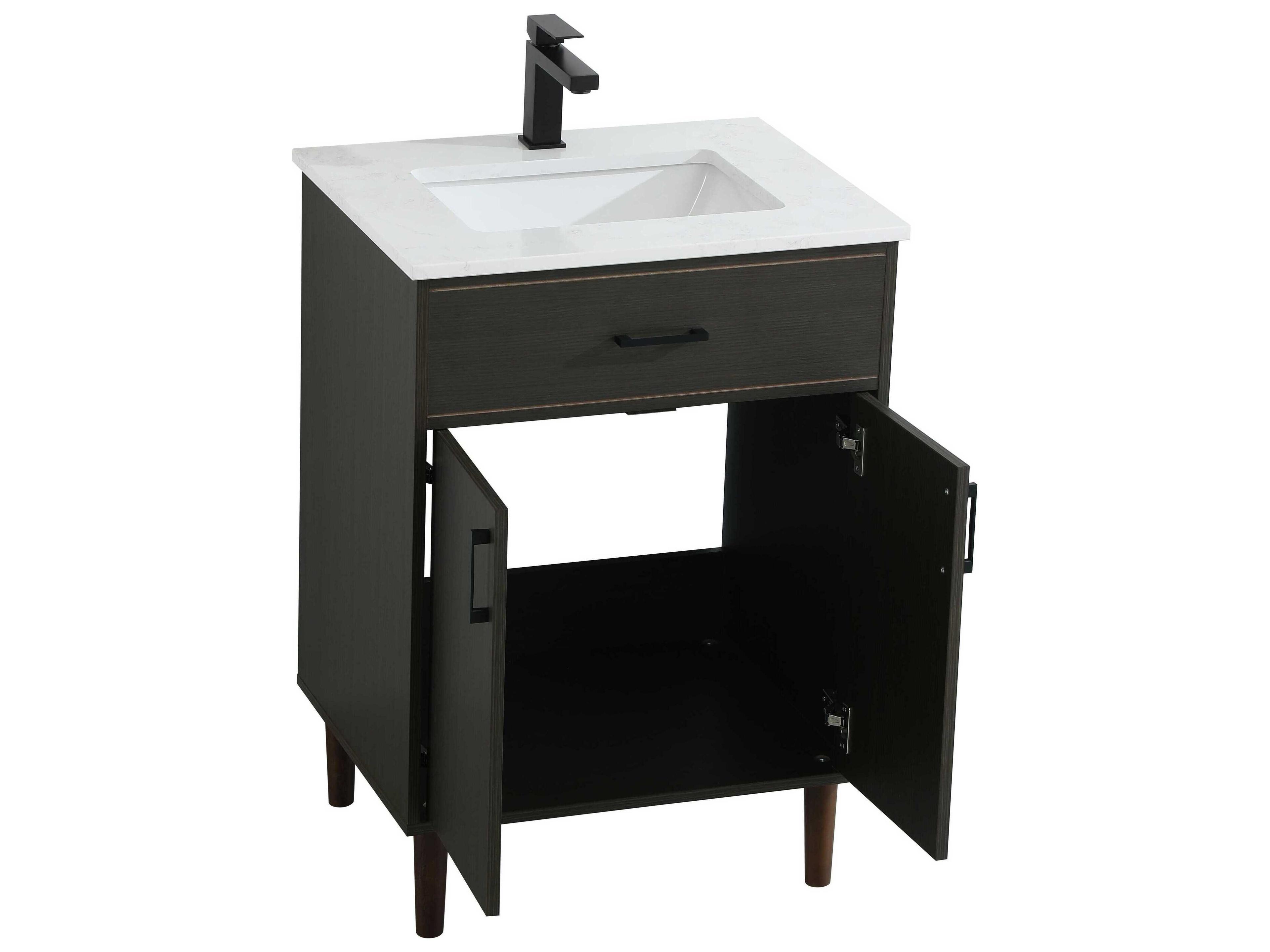 Elegant Lighting Chandler Mocha Brown 24" Vanity