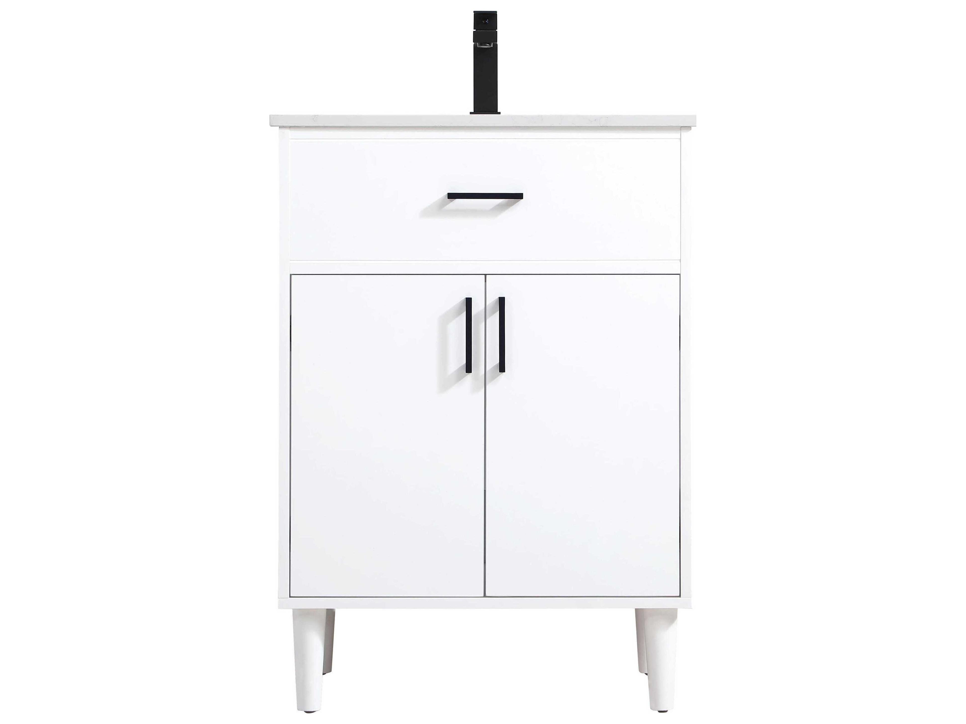 Elegant Lighting Chandler White 24" Vanity