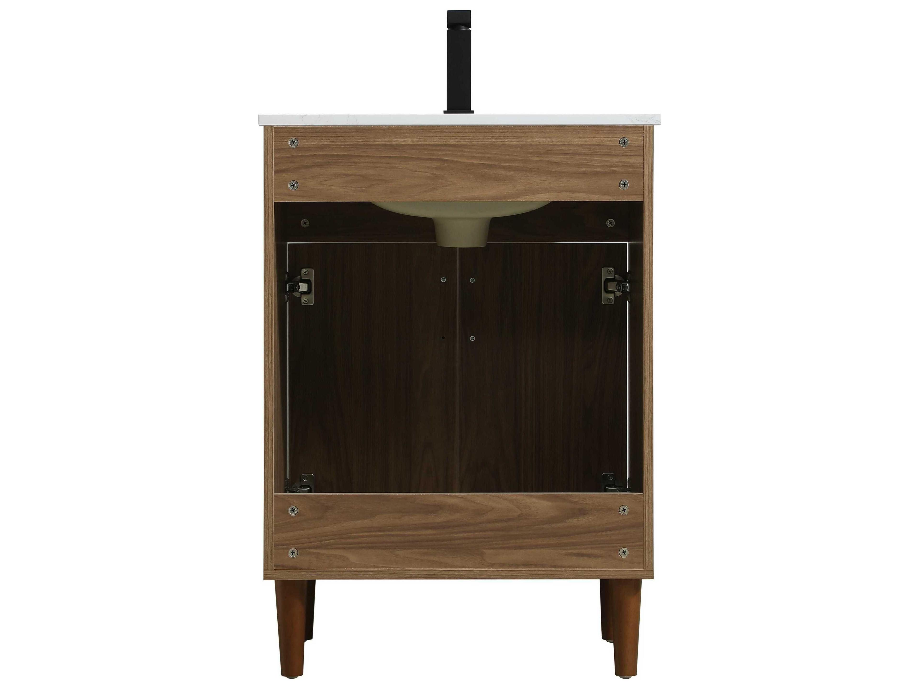 Elegant Lighting Chandler Walnut Brown 24" Vanity