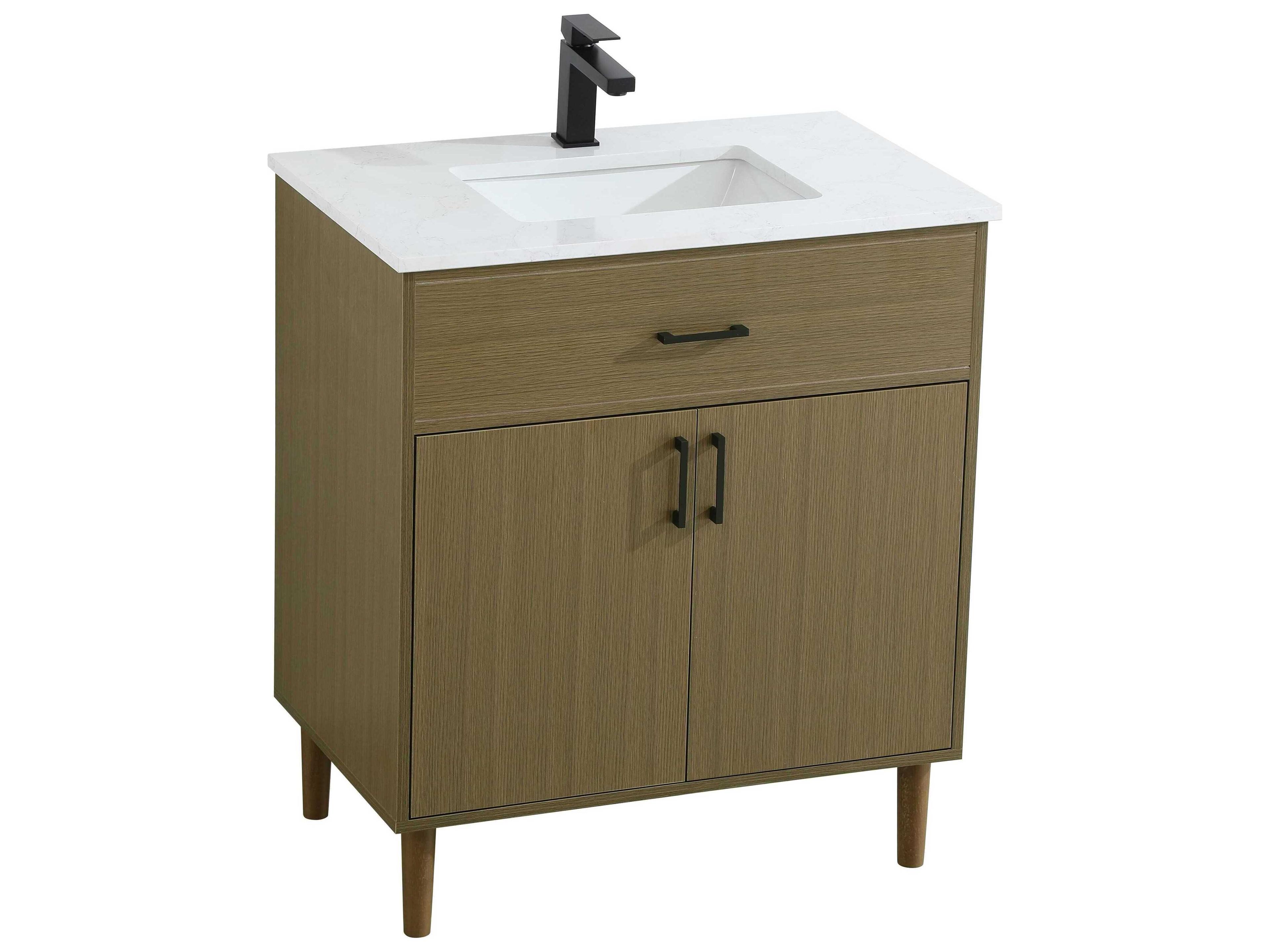 Elegant Lighting Chandler Chestnut Brown 30" Vanity