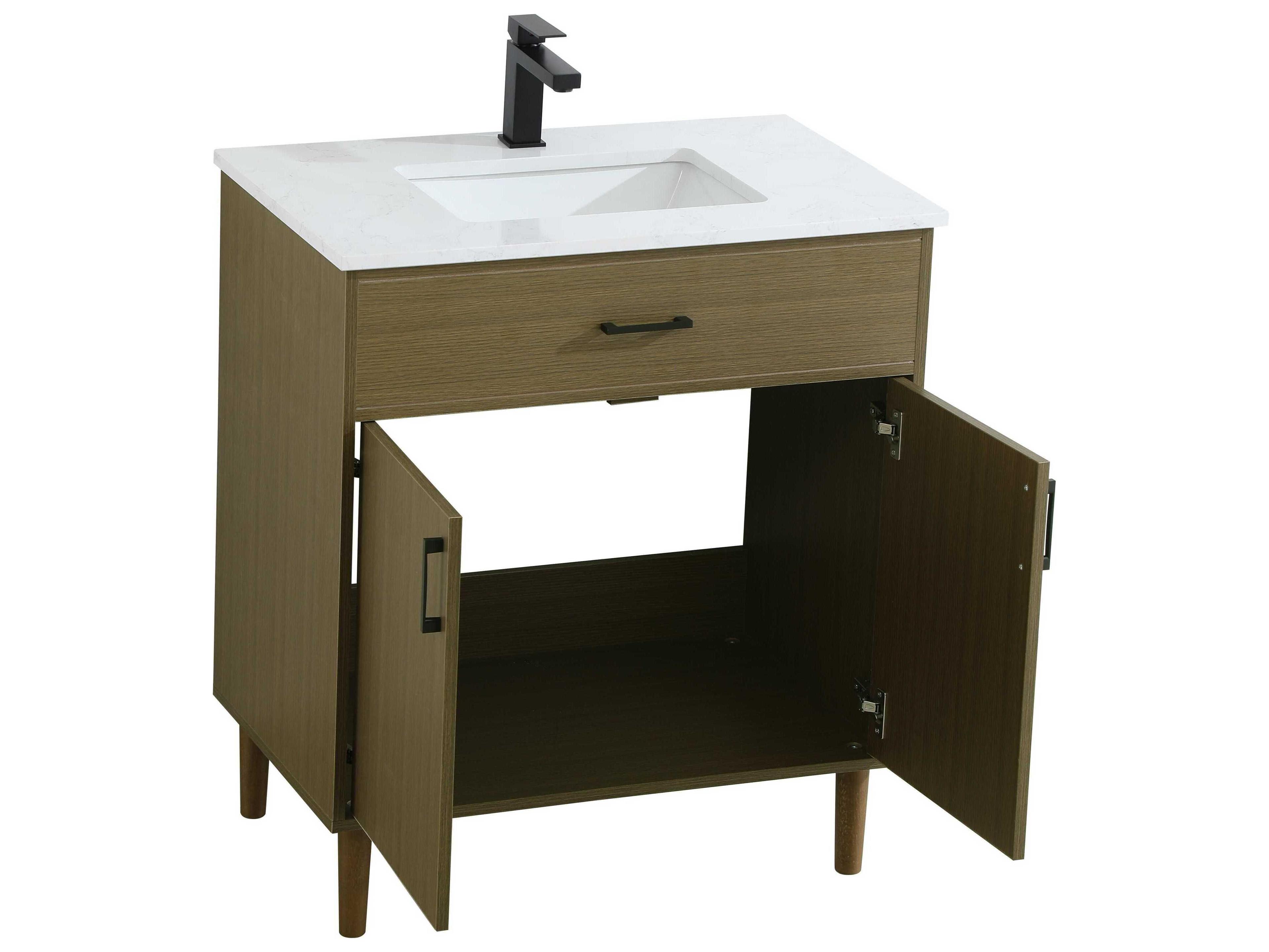 Elegant Lighting Chandler Chestnut Brown 30" Vanity