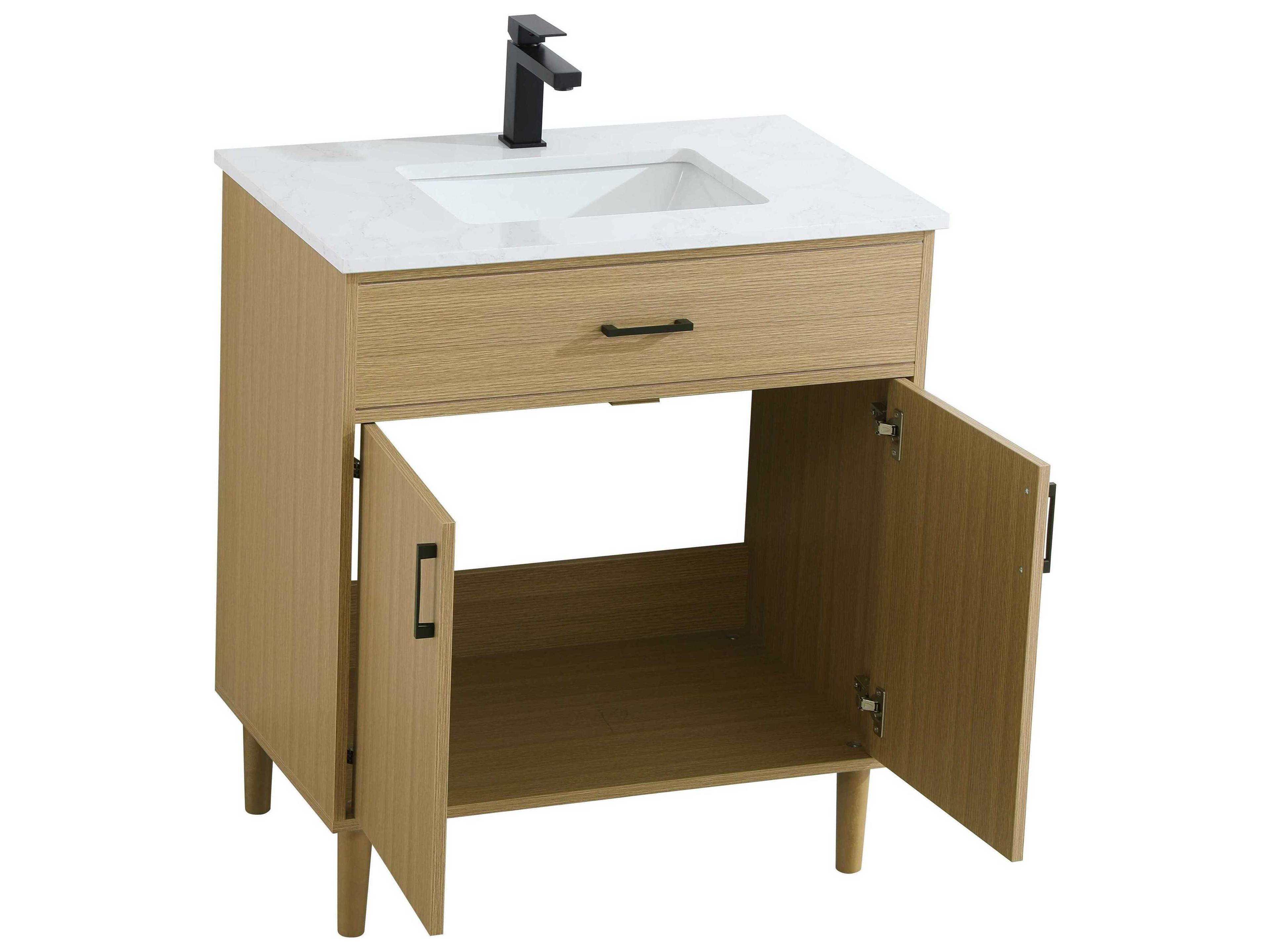 Elegant Lighting Chandler Honey Brown 30" Vanity