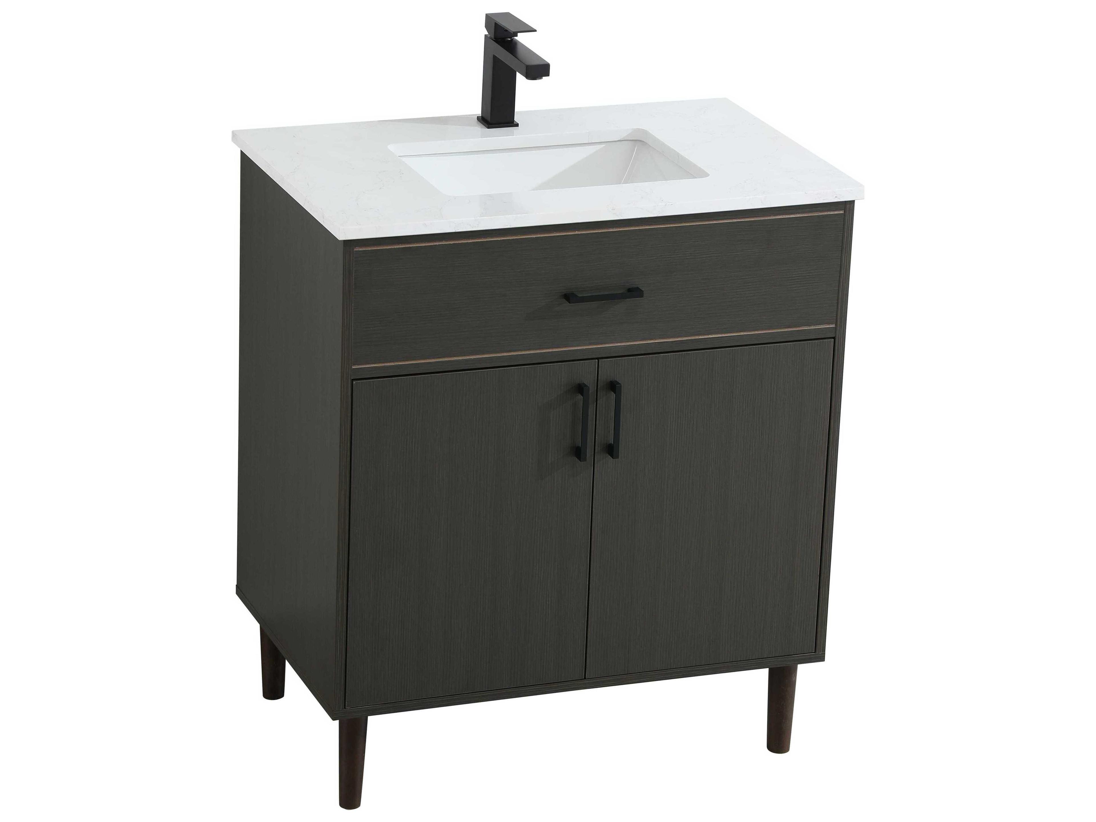 Elegant Lighting Chandler Mocha Brown 30" Vanity
