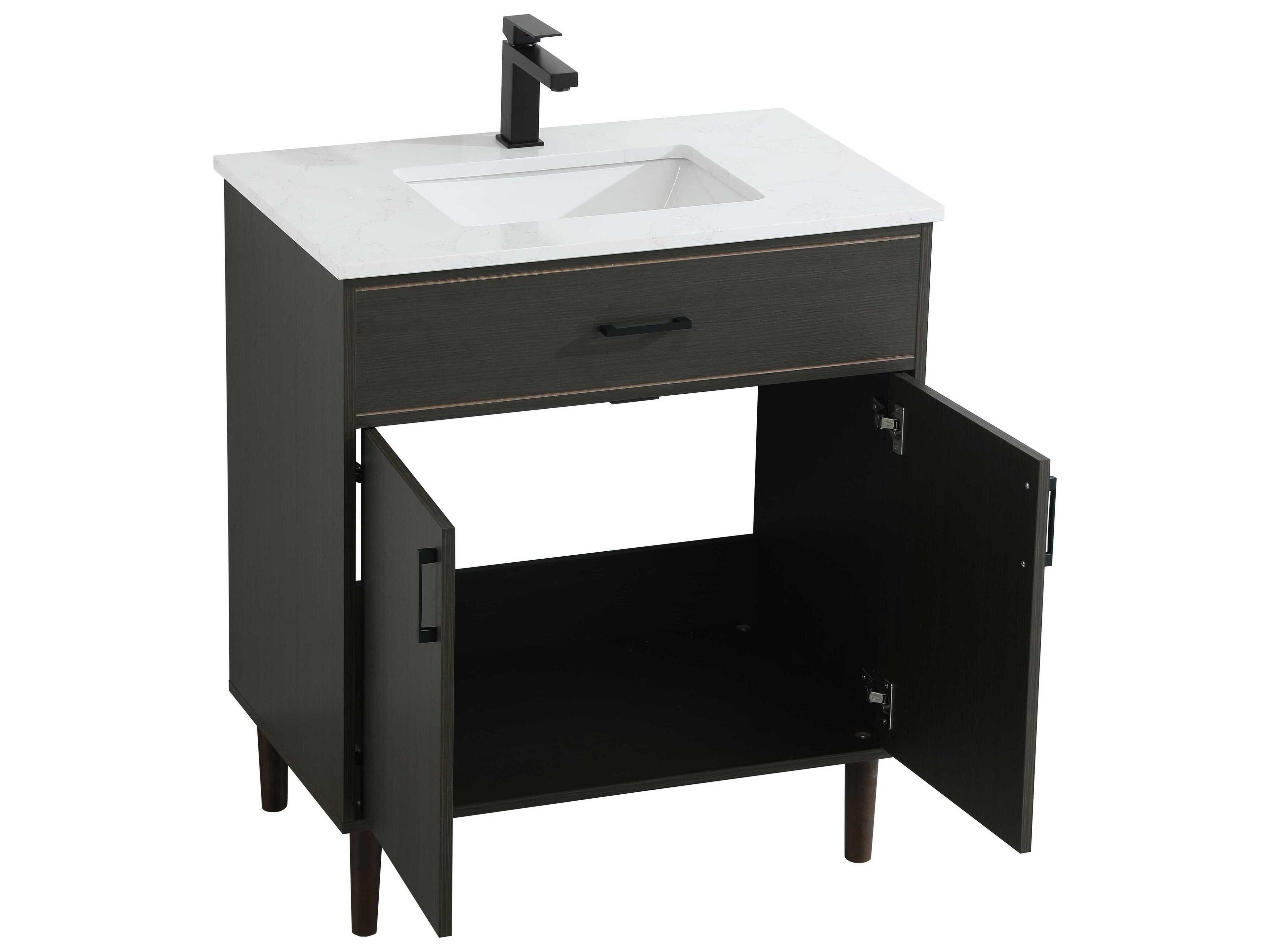 Elegant Lighting Chandler Mocha Brown 30" Vanity