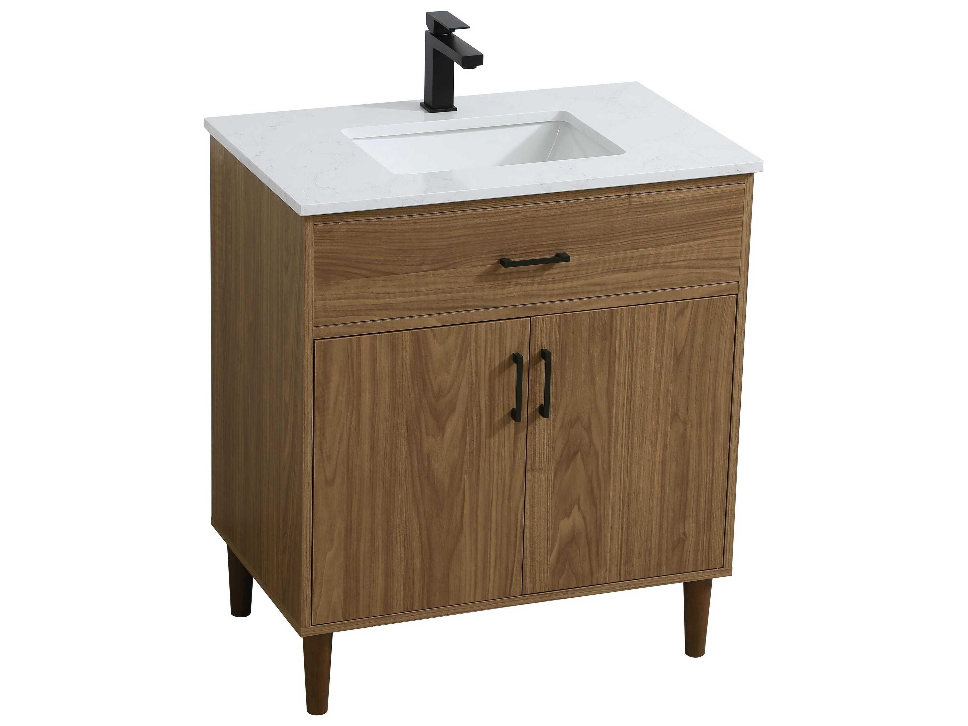 Elegant Lighting Chandler Walnut Brown 30" Vanity