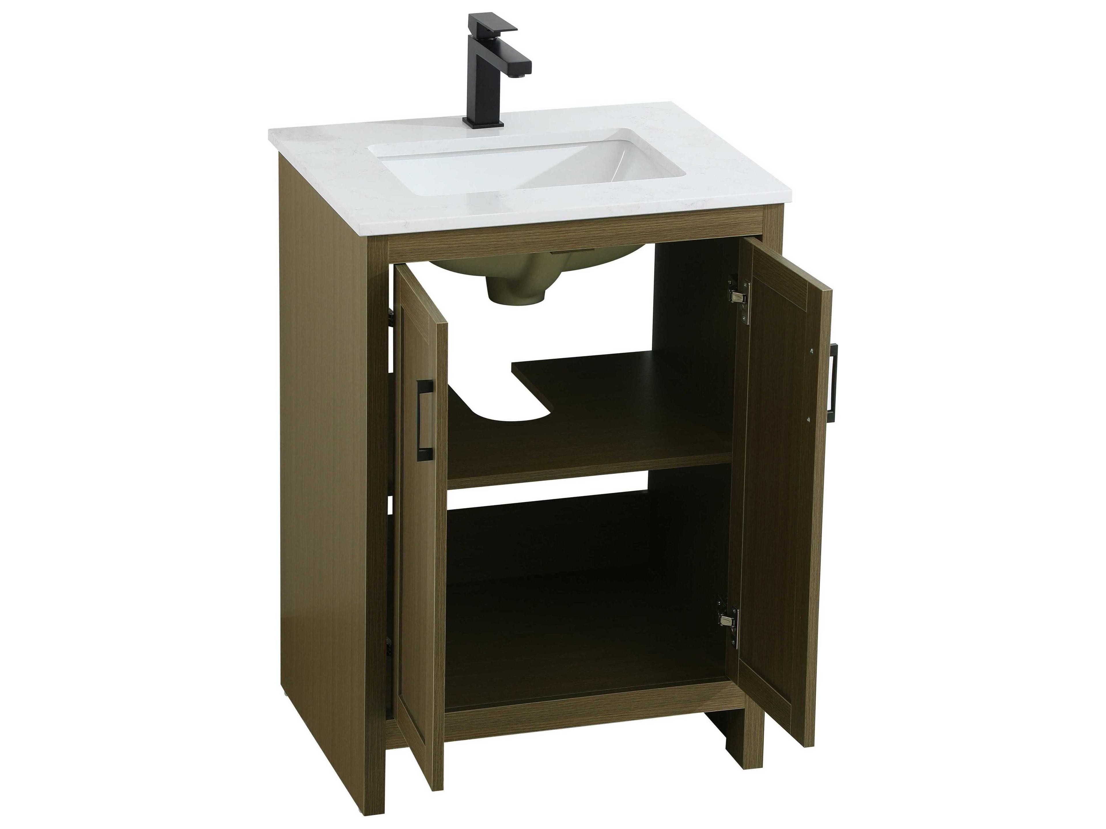 Elegant Lighting Finnley Chestnut Brown 24" Vanity