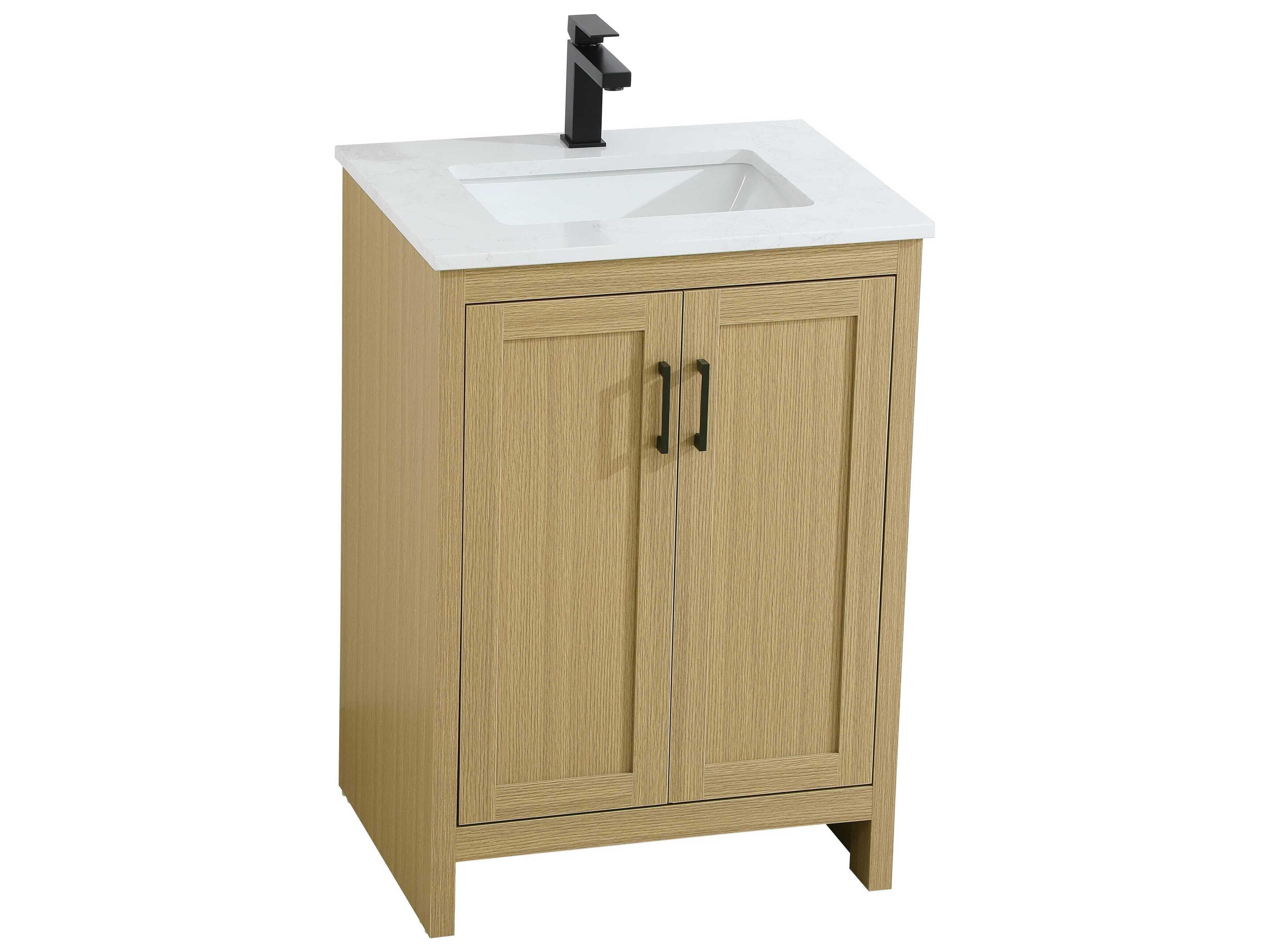 Elegant Lighting Finnley Honey Brown 24" Vanity