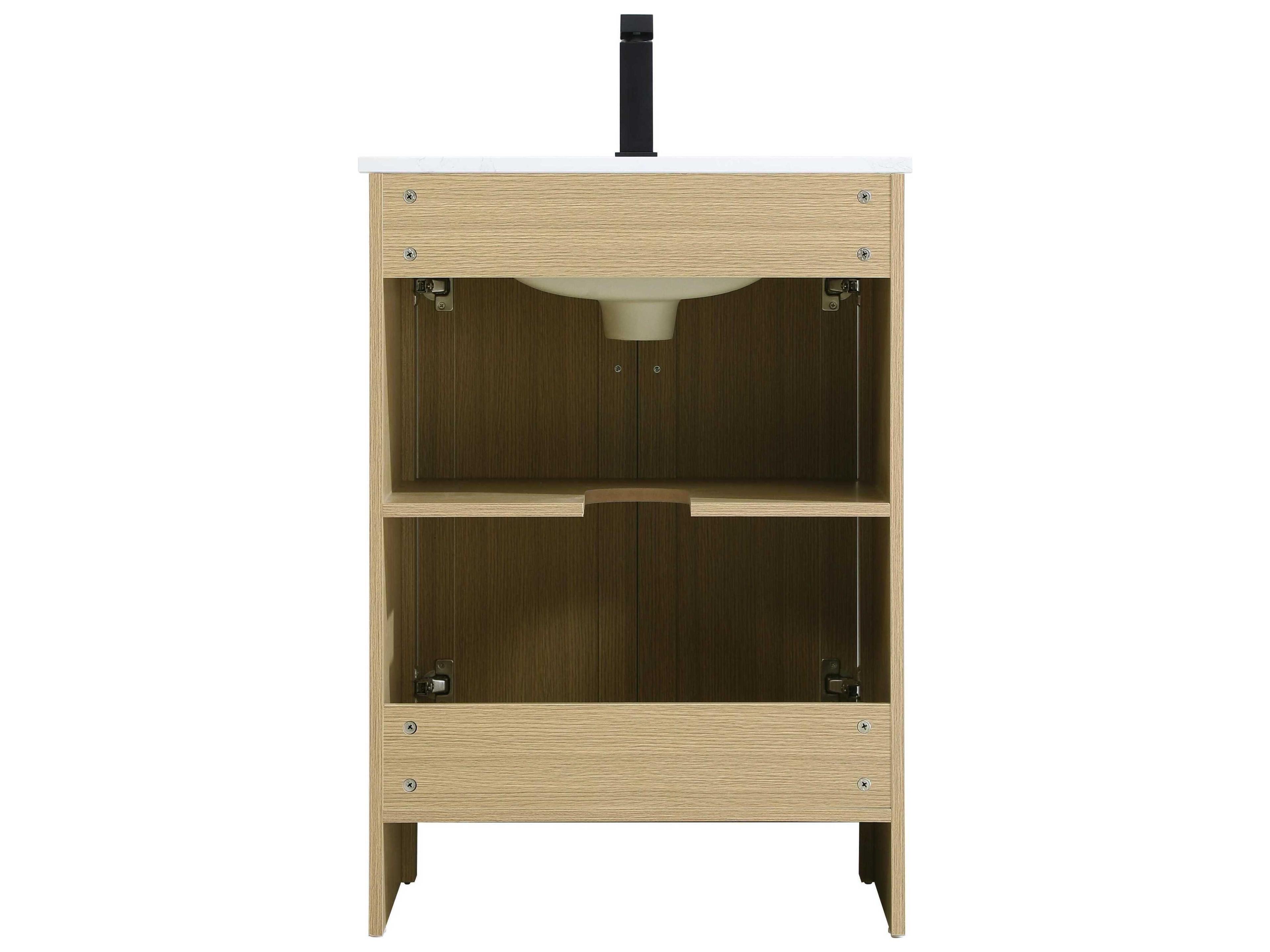 Elegant Lighting Finnley Honey Brown 24" Vanity