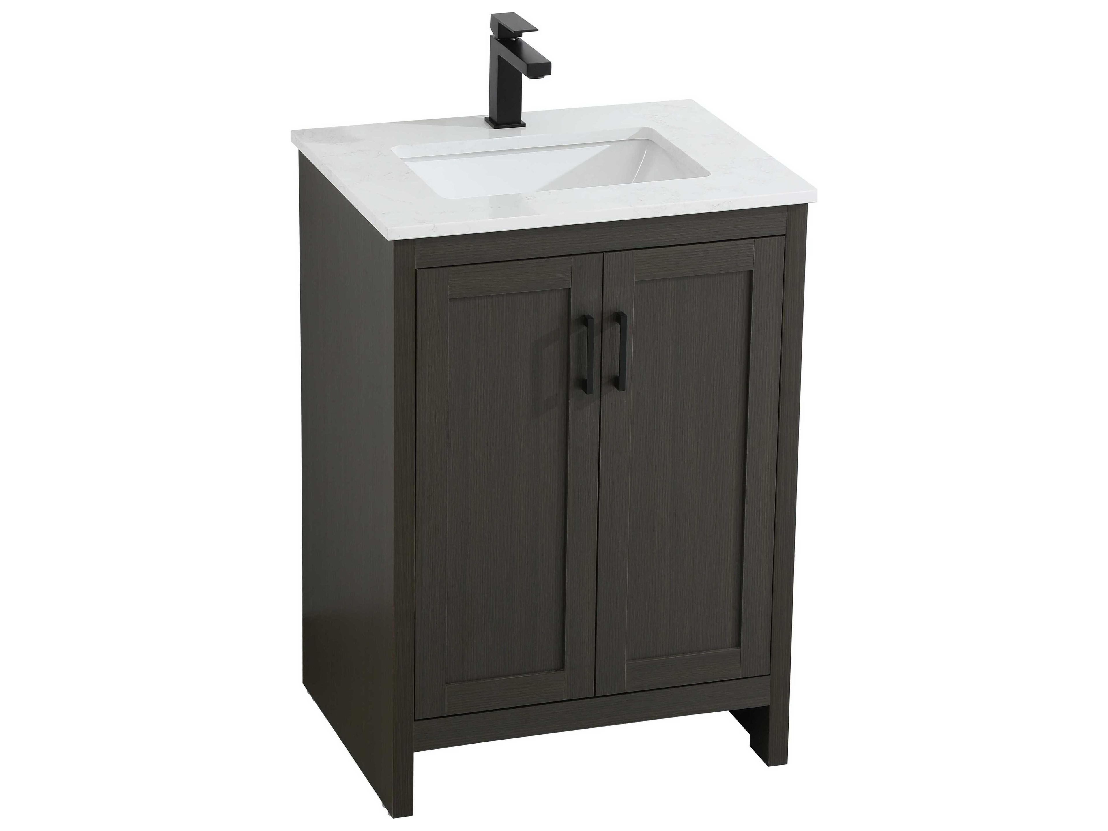 Elegant Lighting Finnley Mocha Brown 24" Vanity