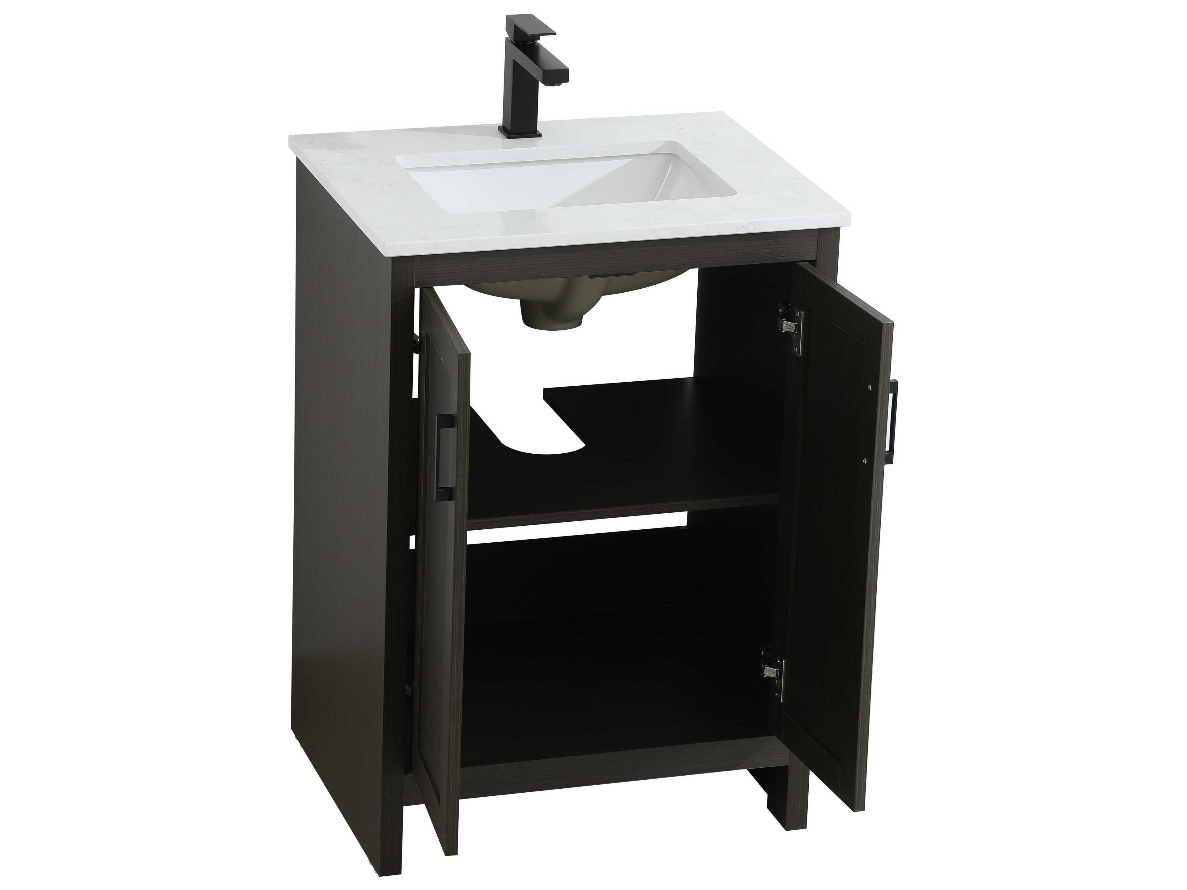 Elegant Lighting Finnley Mocha Brown 24" Vanity