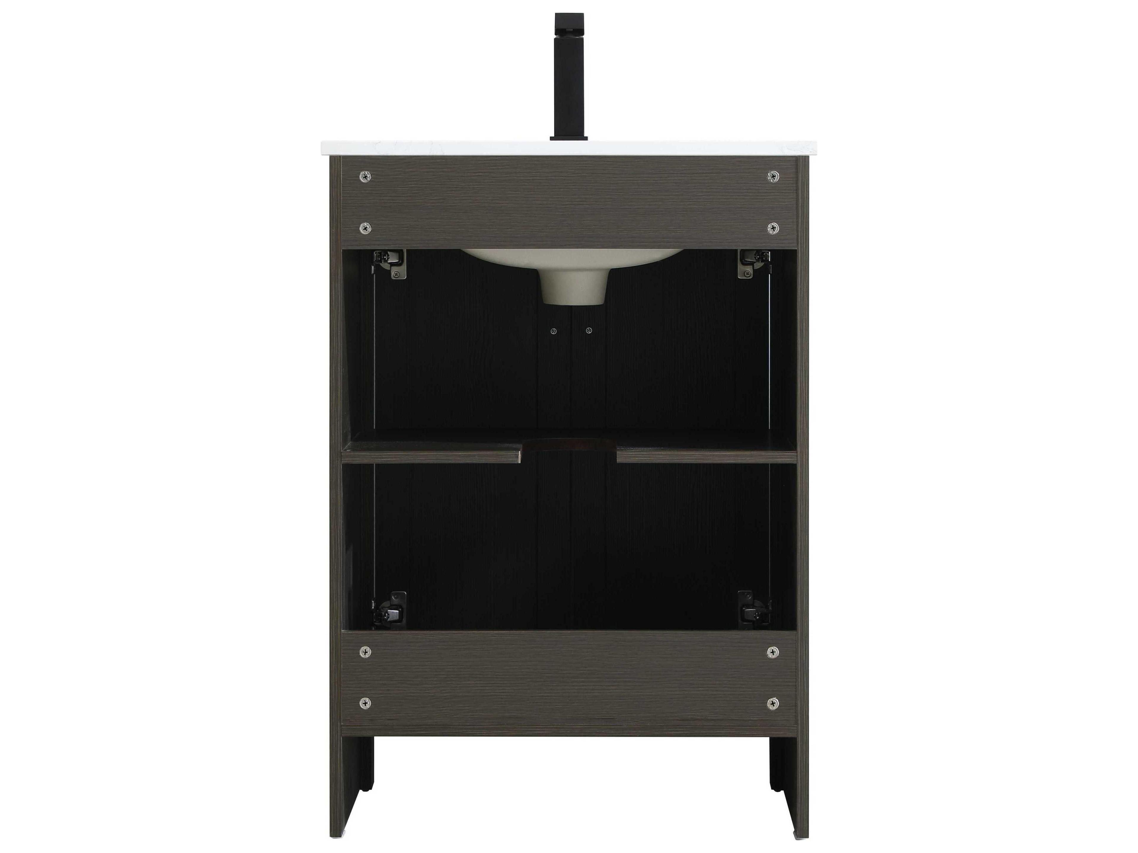 Elegant Lighting Finnley Mocha Brown 24" Vanity