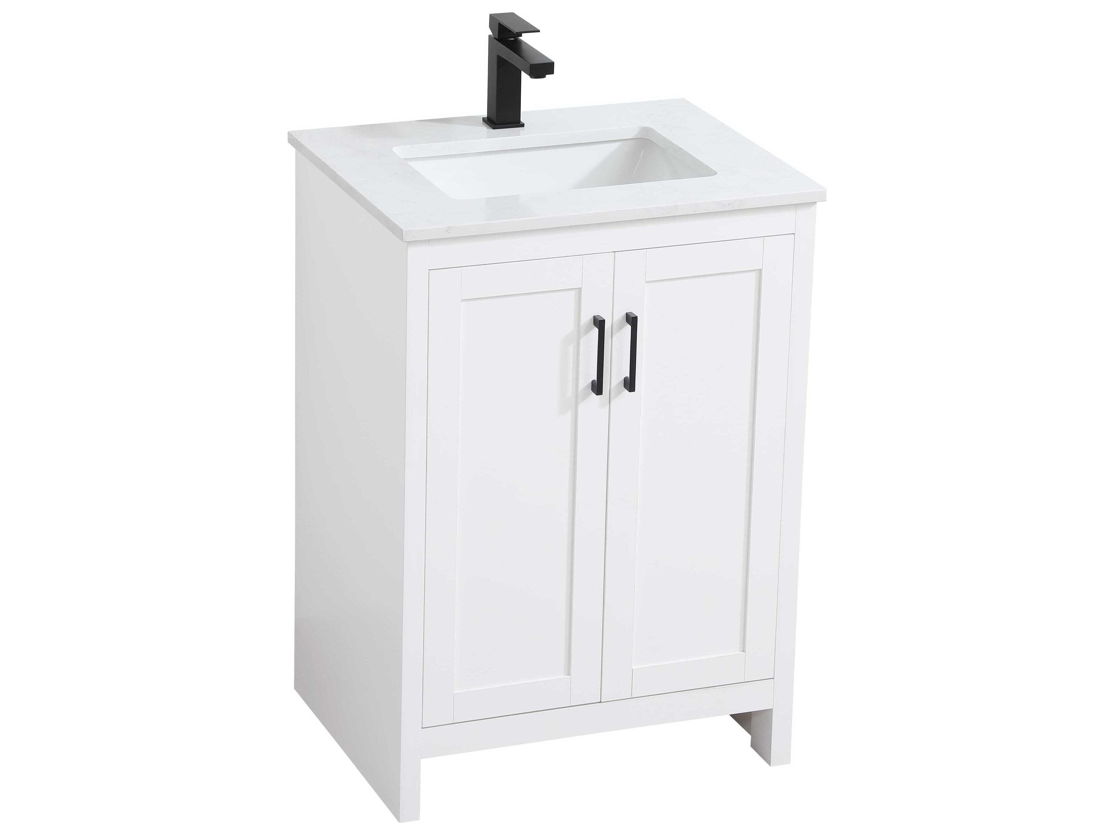 Elegant Lighting Finnley White 24" Vanity