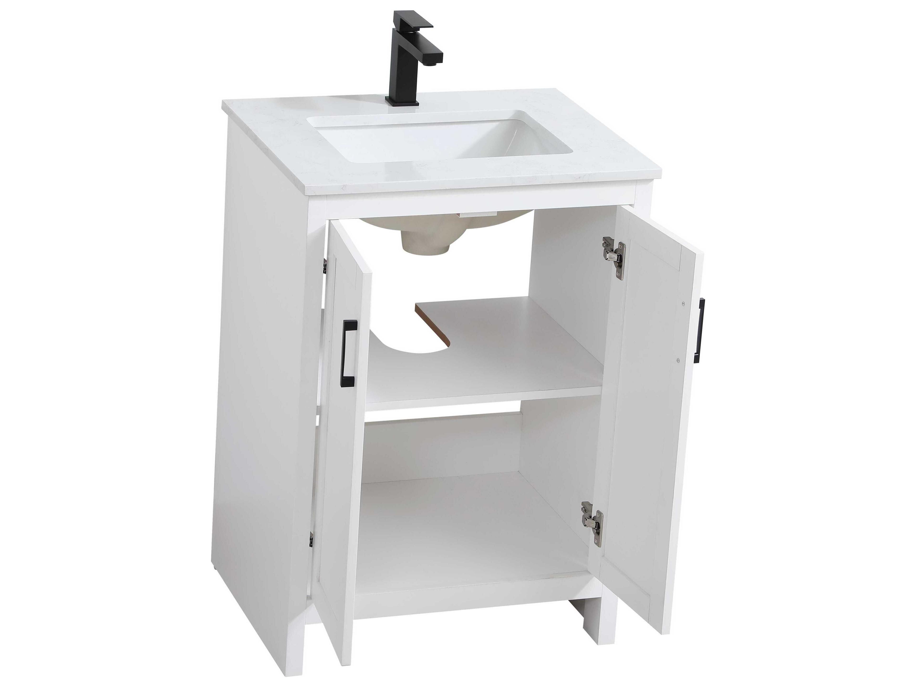 Elegant Lighting Finnley White 24" Vanity