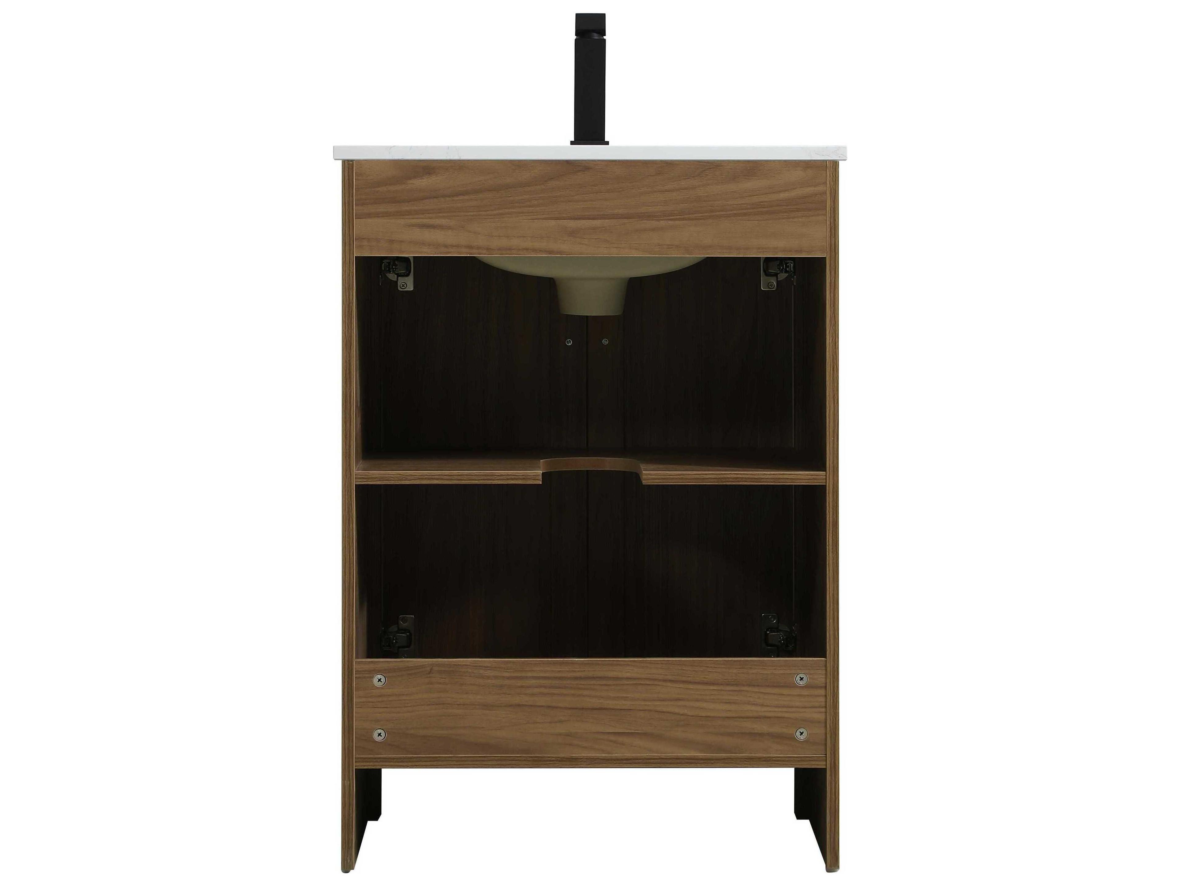 Elegant Lighting Finnley Walnut Brown 24" Vanity