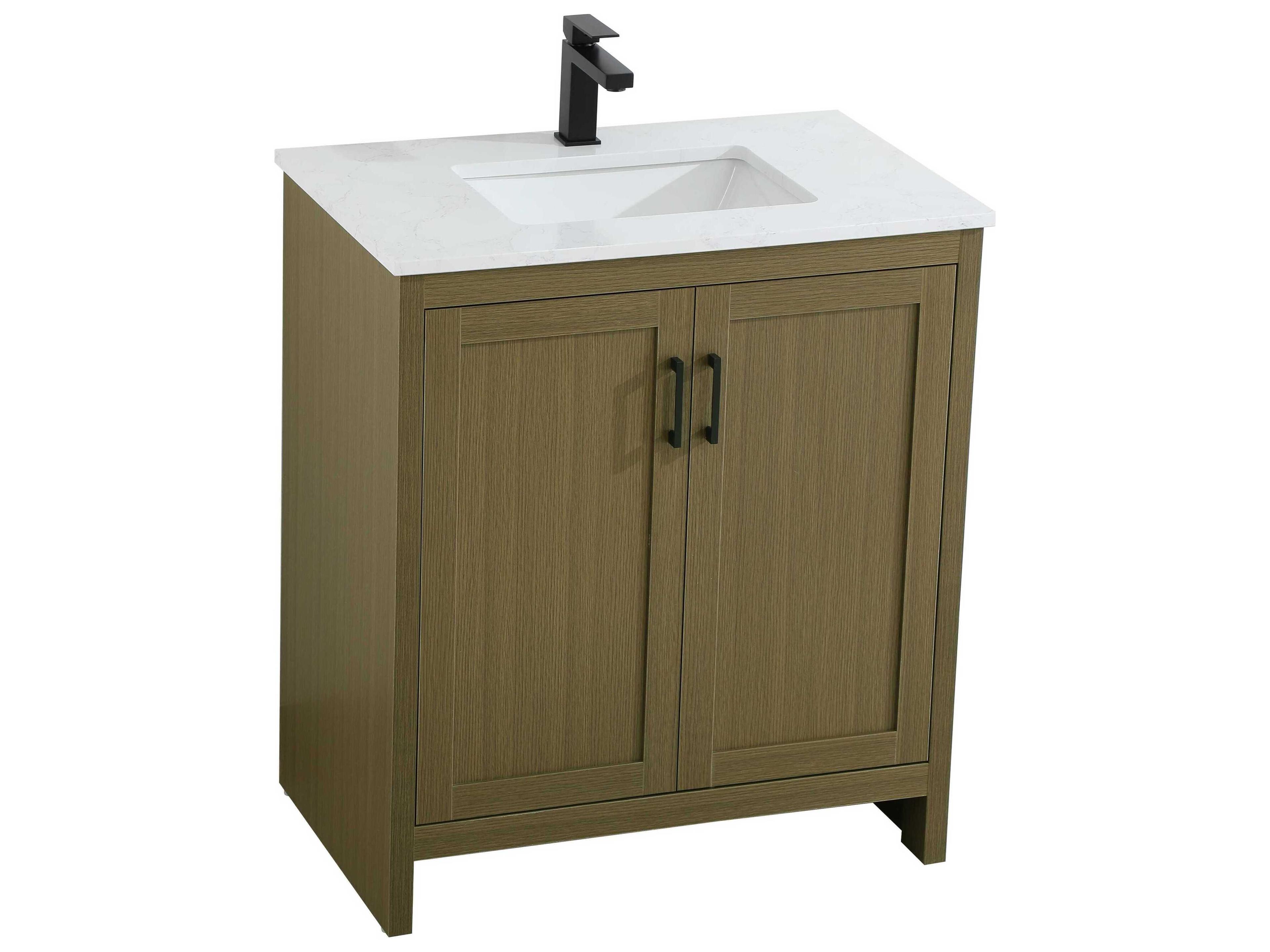 Elegant Lighting Finnley Chestnut Brown 30" Vanity