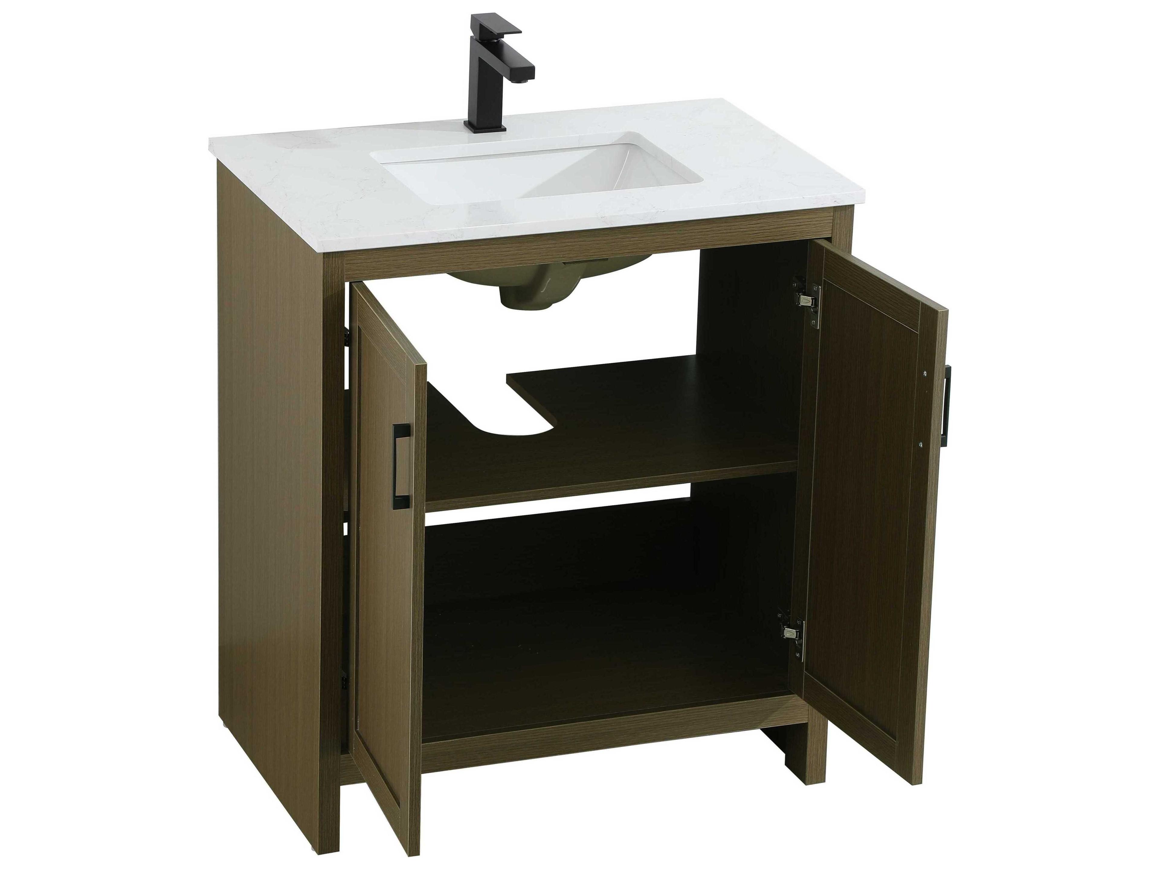 Elegant Lighting Finnley Chestnut Brown 30" Vanity