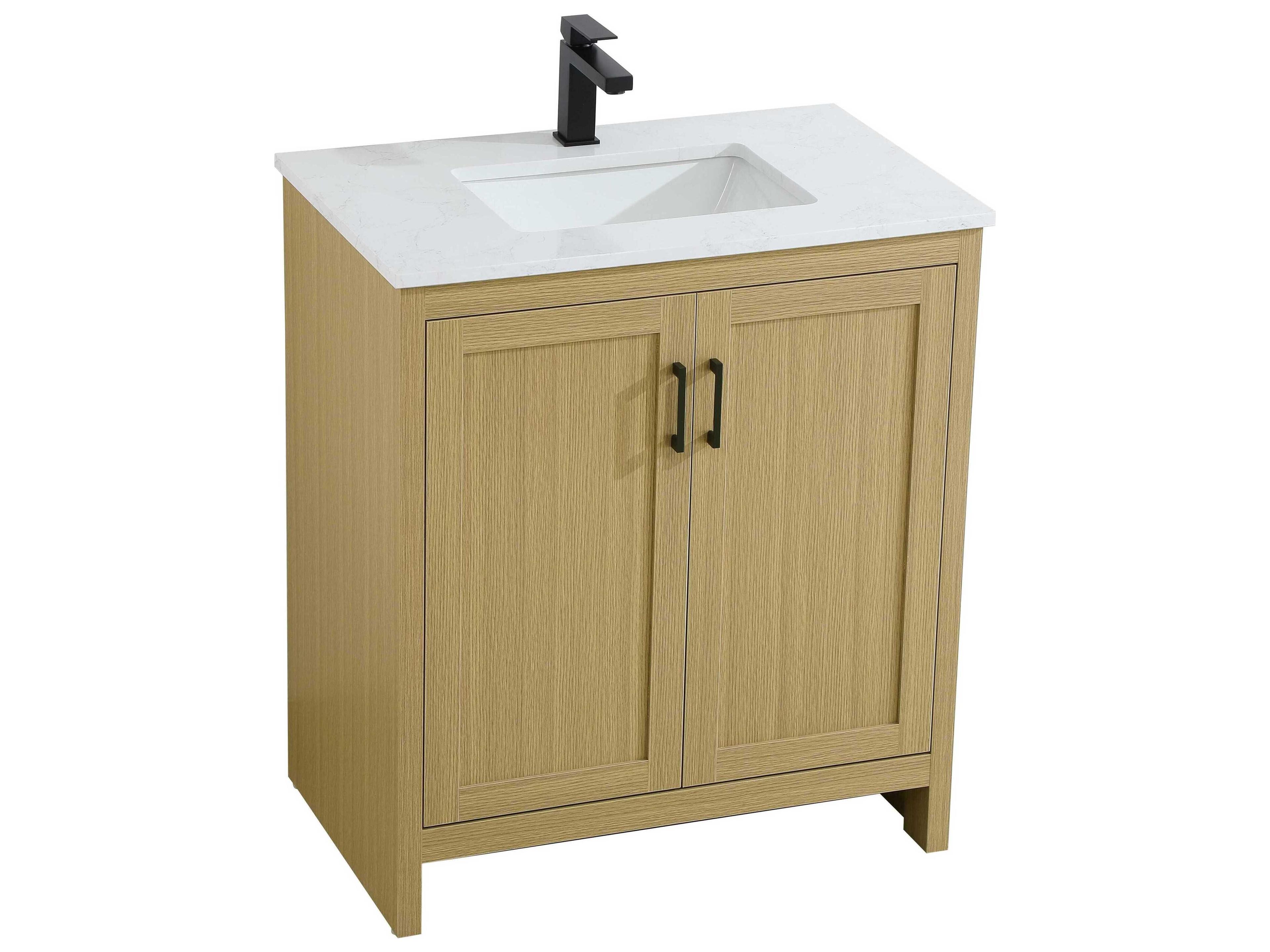 Elegant Lighting Finnley Honey Brown 30" Vanity