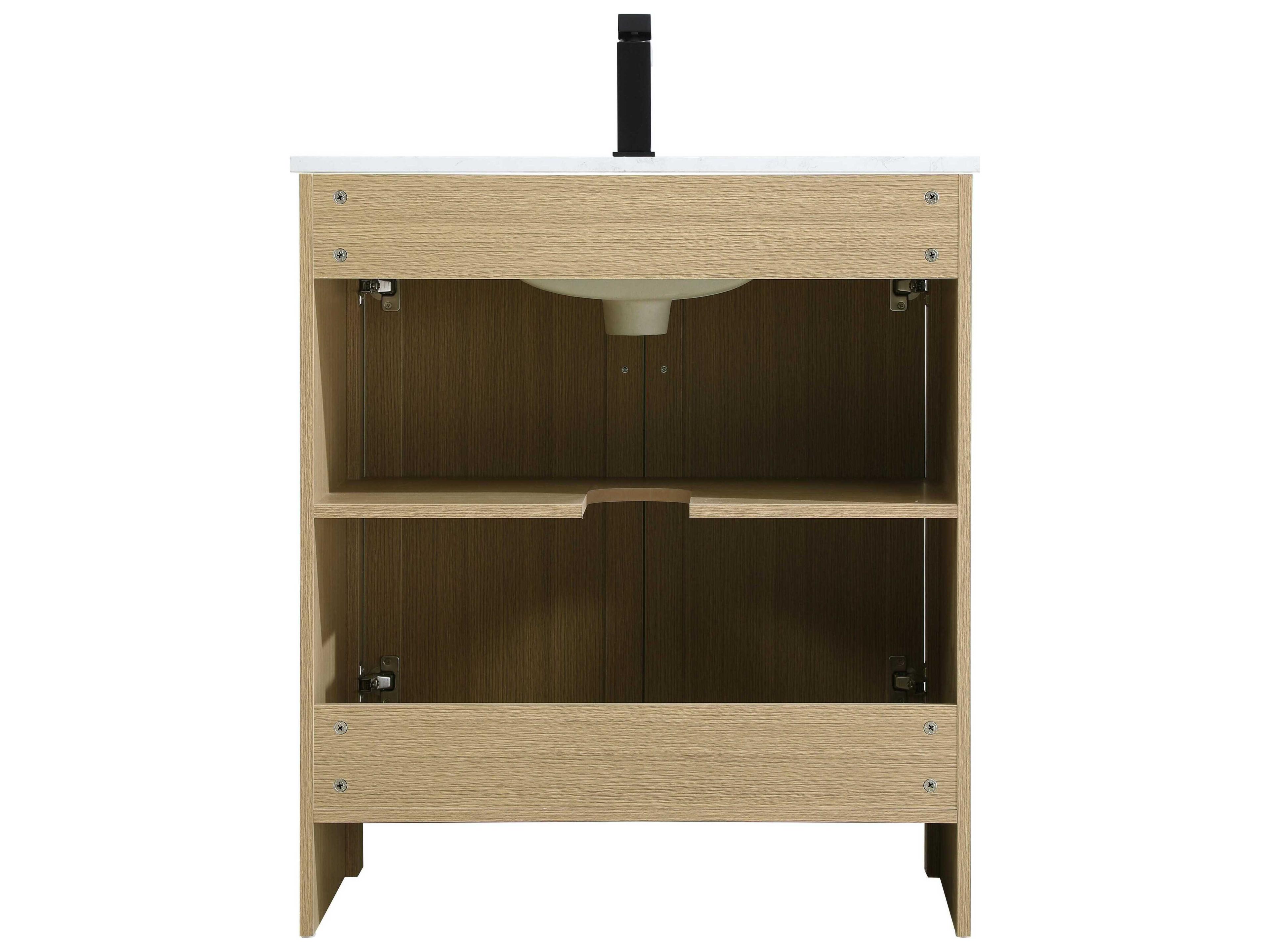 Elegant Lighting Finnley Honey Brown 30" Vanity