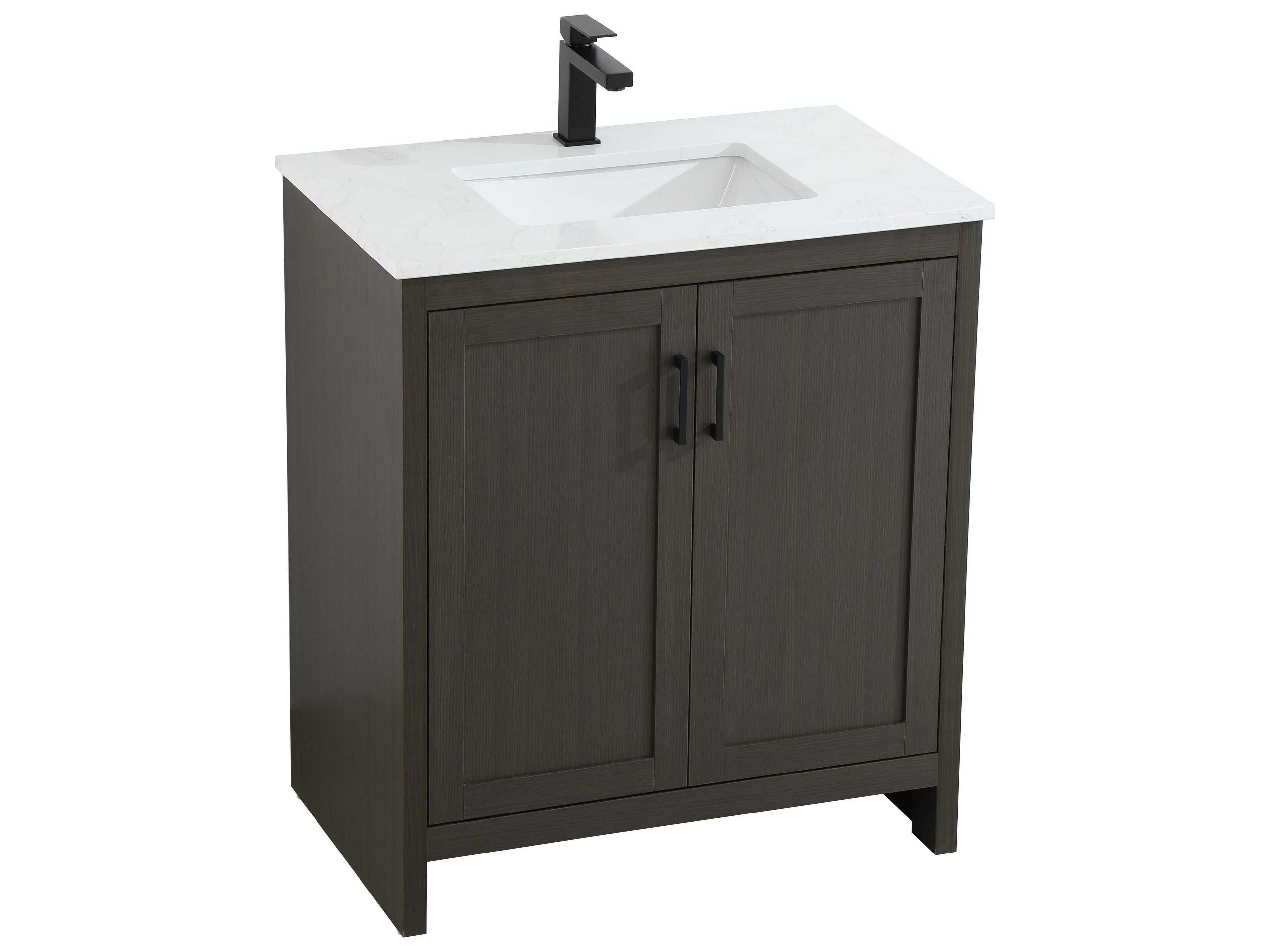 Elegant Lighting Finnley Mocha Brown 30" Vanity