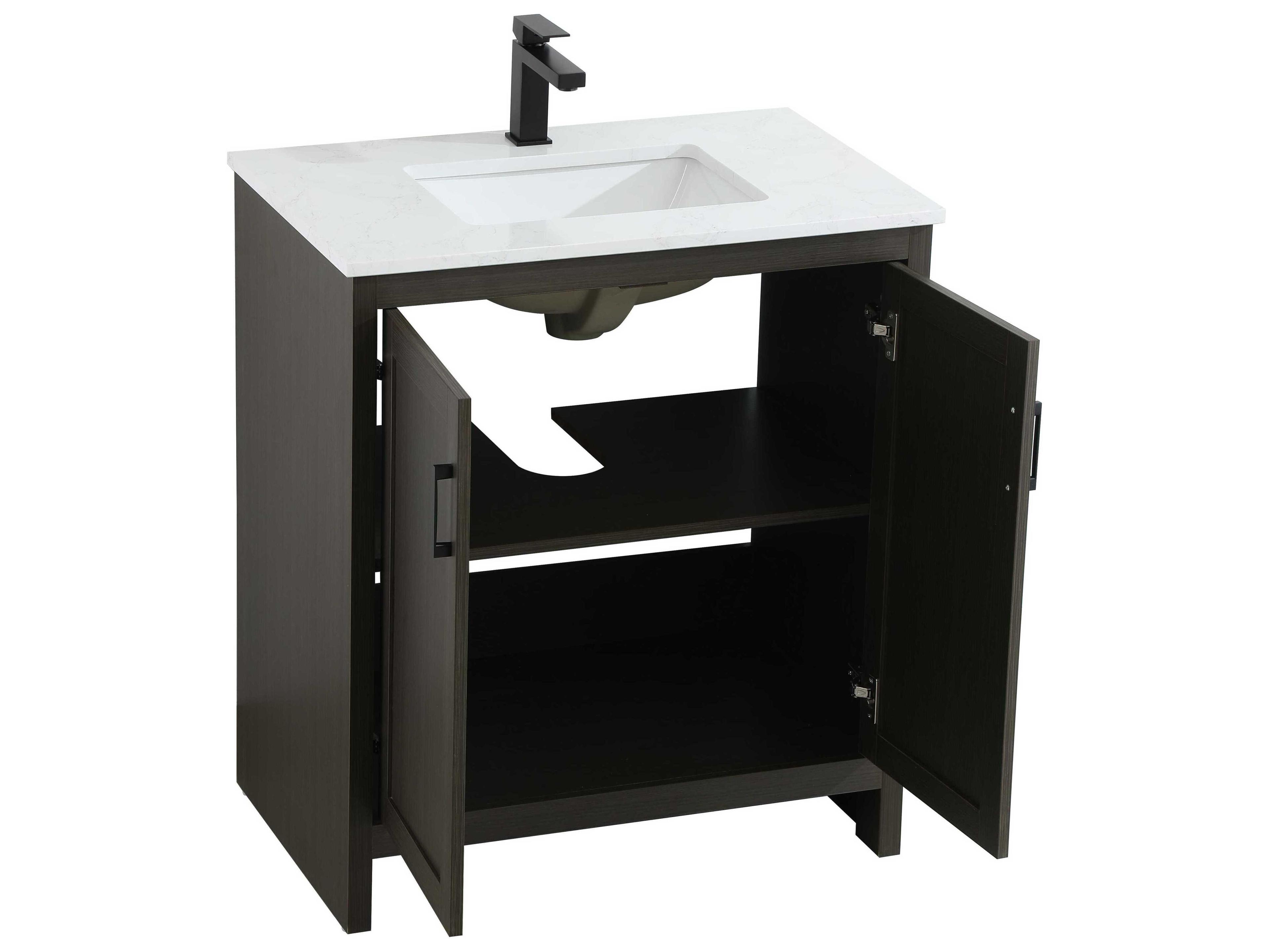 Elegant Lighting Finnley Mocha Brown 30" Vanity