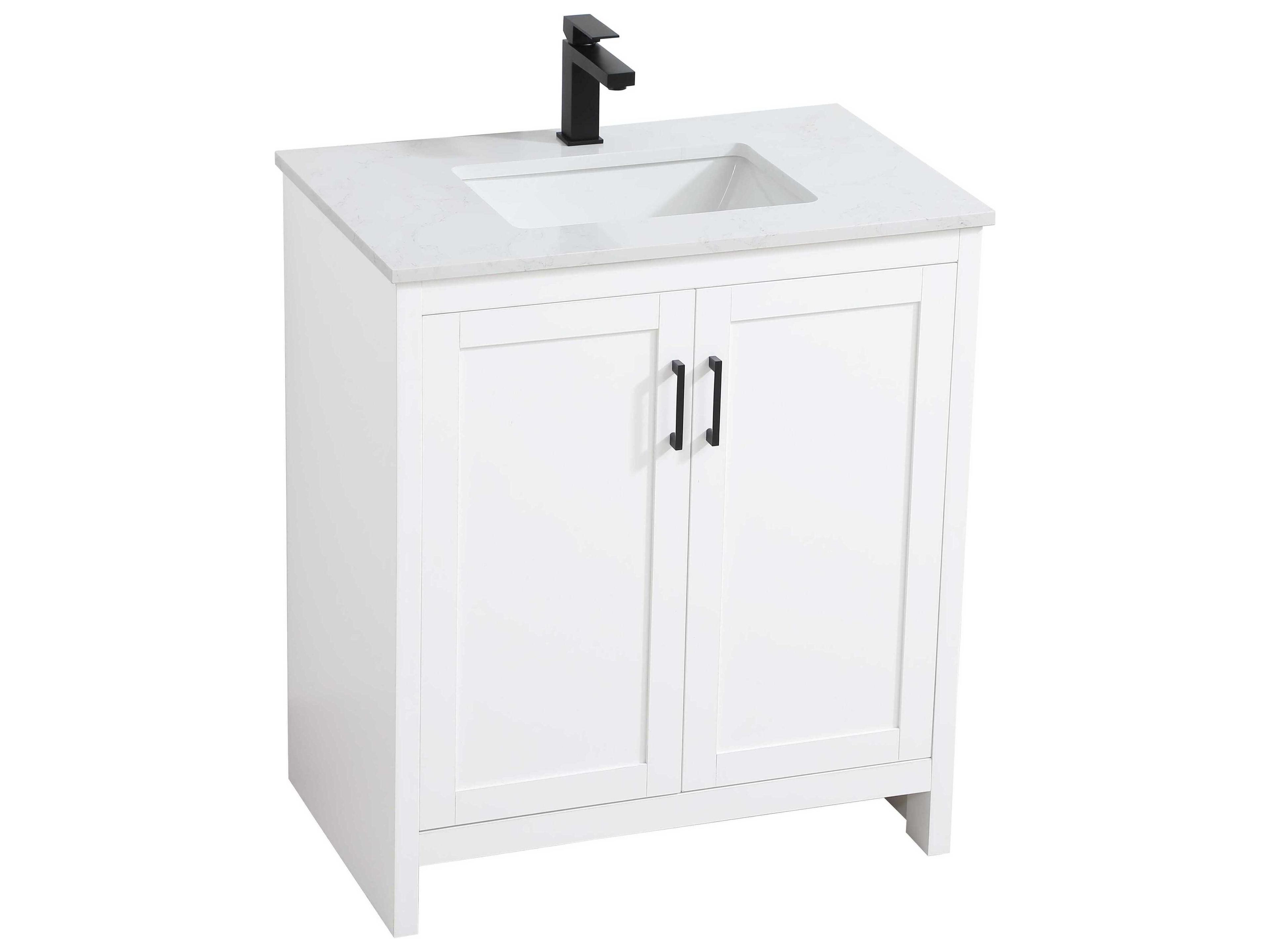 Elegant Lighting Finnley White 30" Vanity
