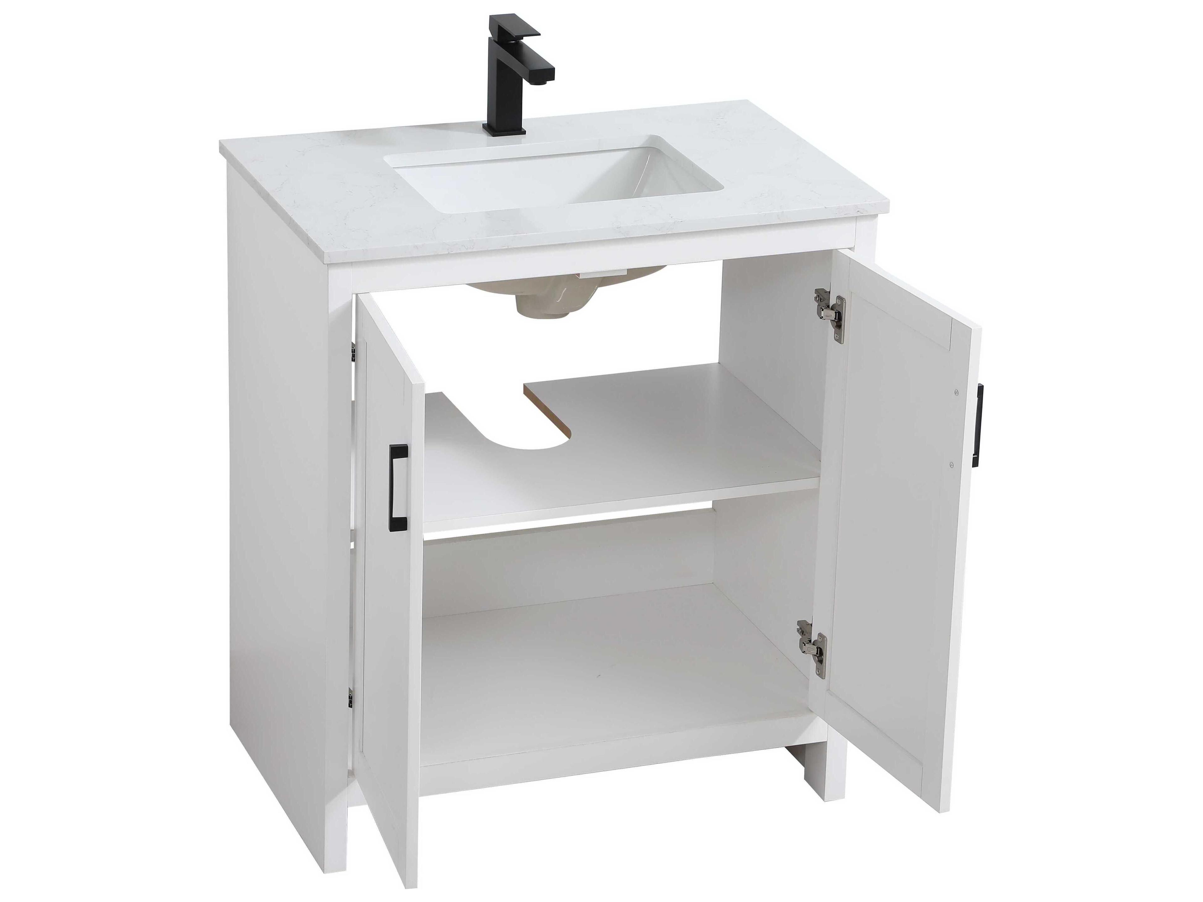 Elegant Lighting Finnley White 30" Vanity