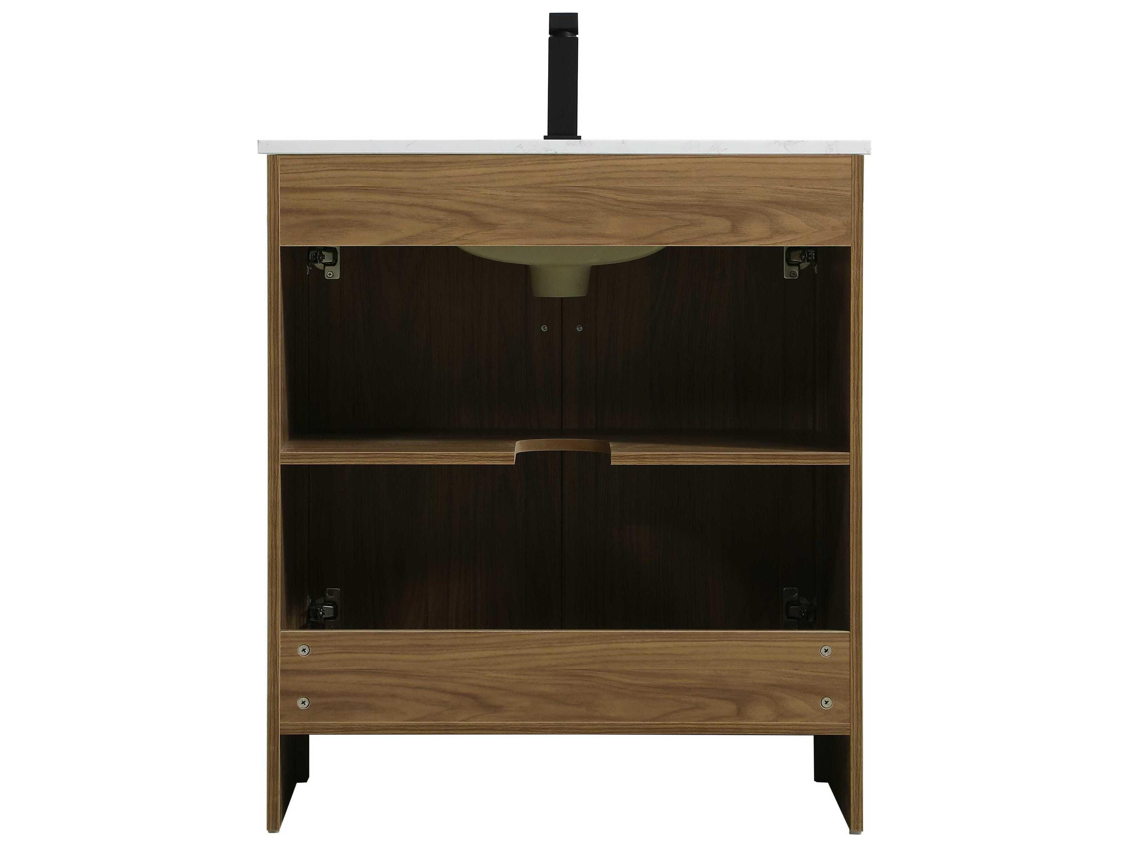 Elegant Lighting Finnley Walnut Brown 30" Vanity