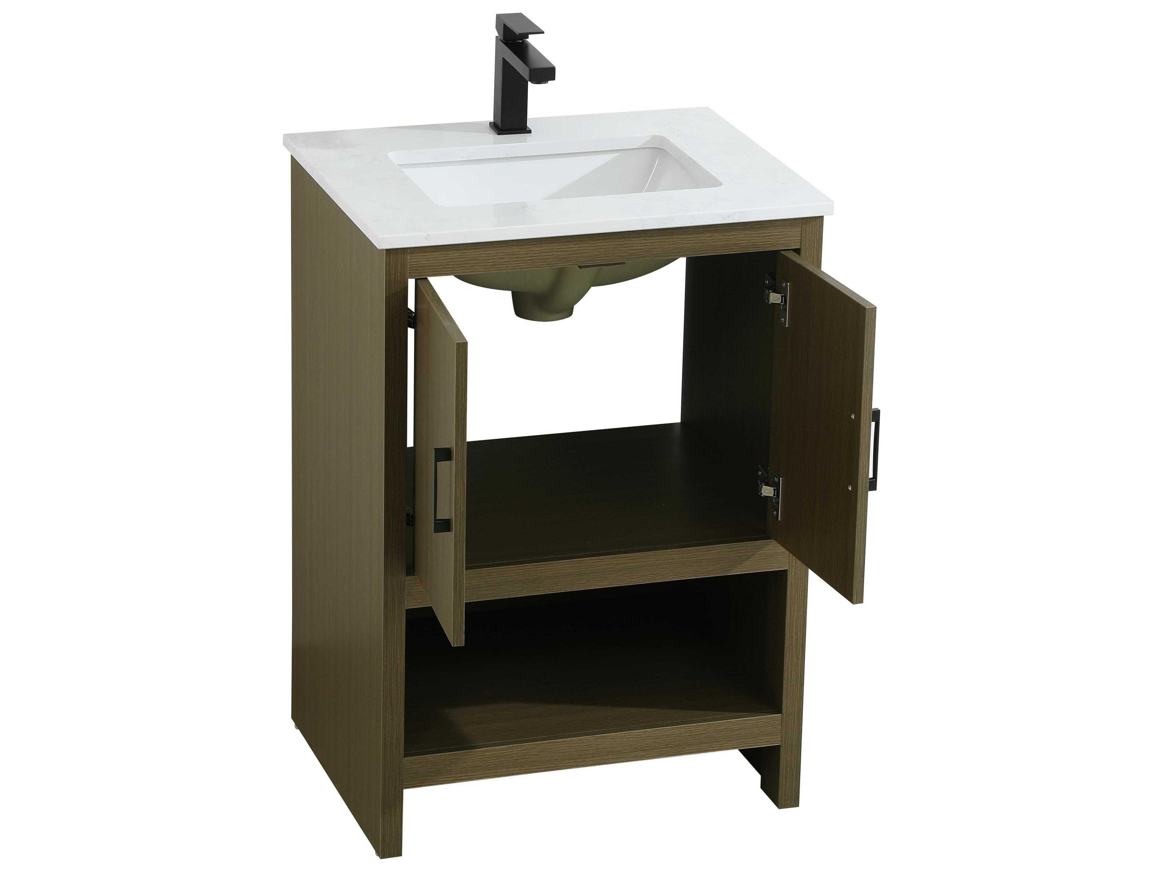 Elegant Lighting Ira Chestnut Brown 24" Vanity