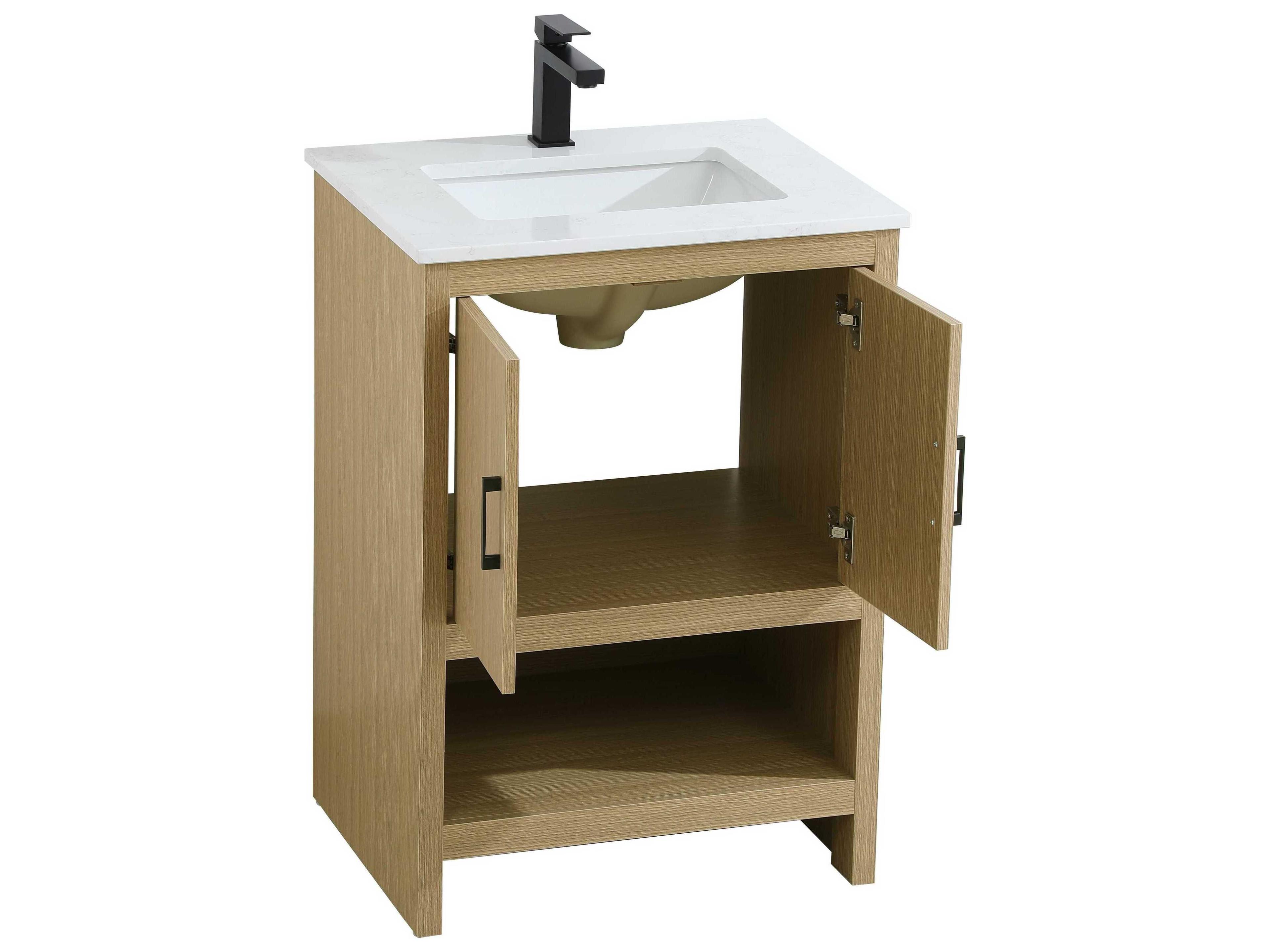 Elegant Lighting Ira Honey Brown 24" Vanity