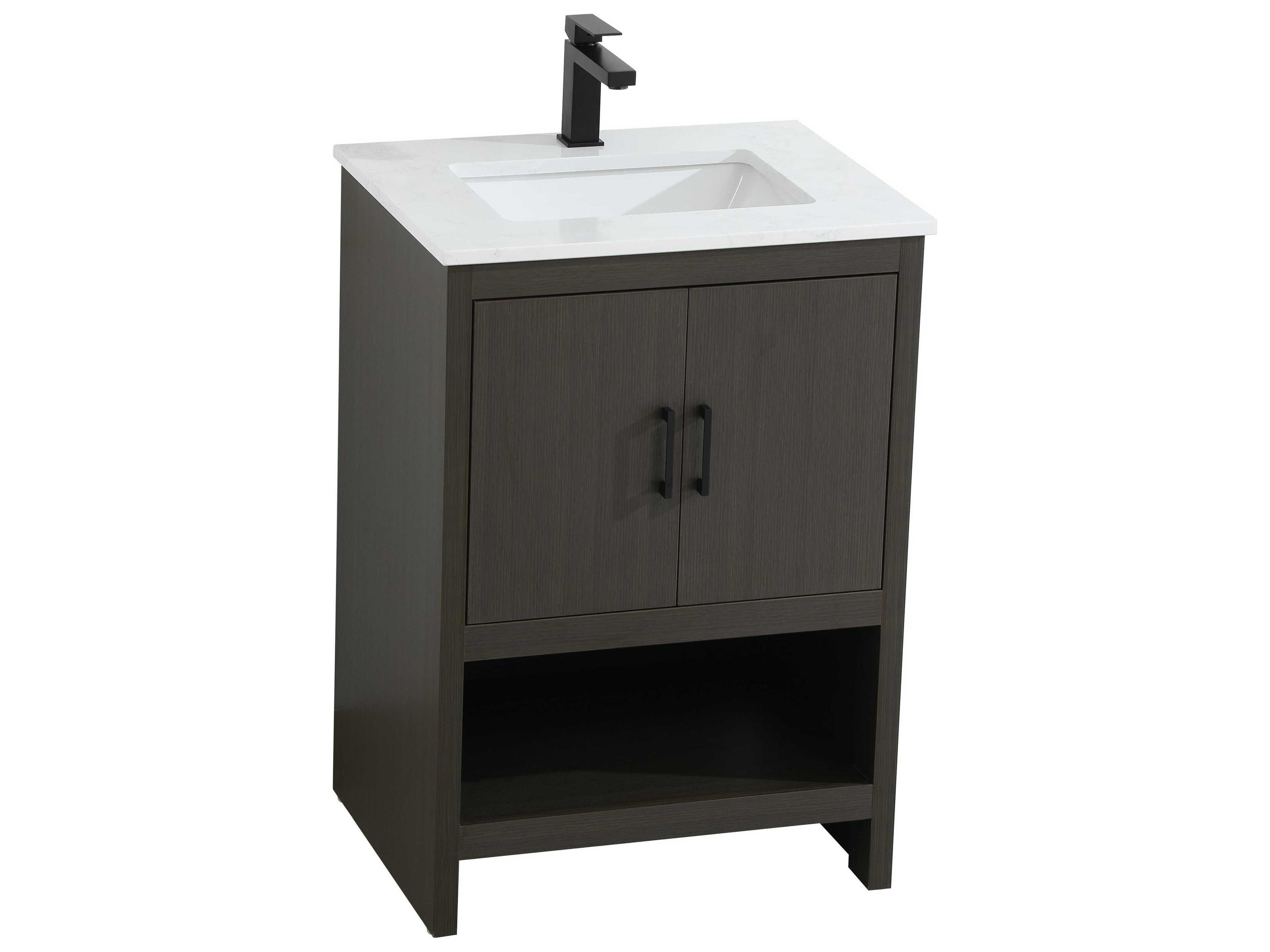 Elegant Lighting Ira Mocha Brown 24" Vanity