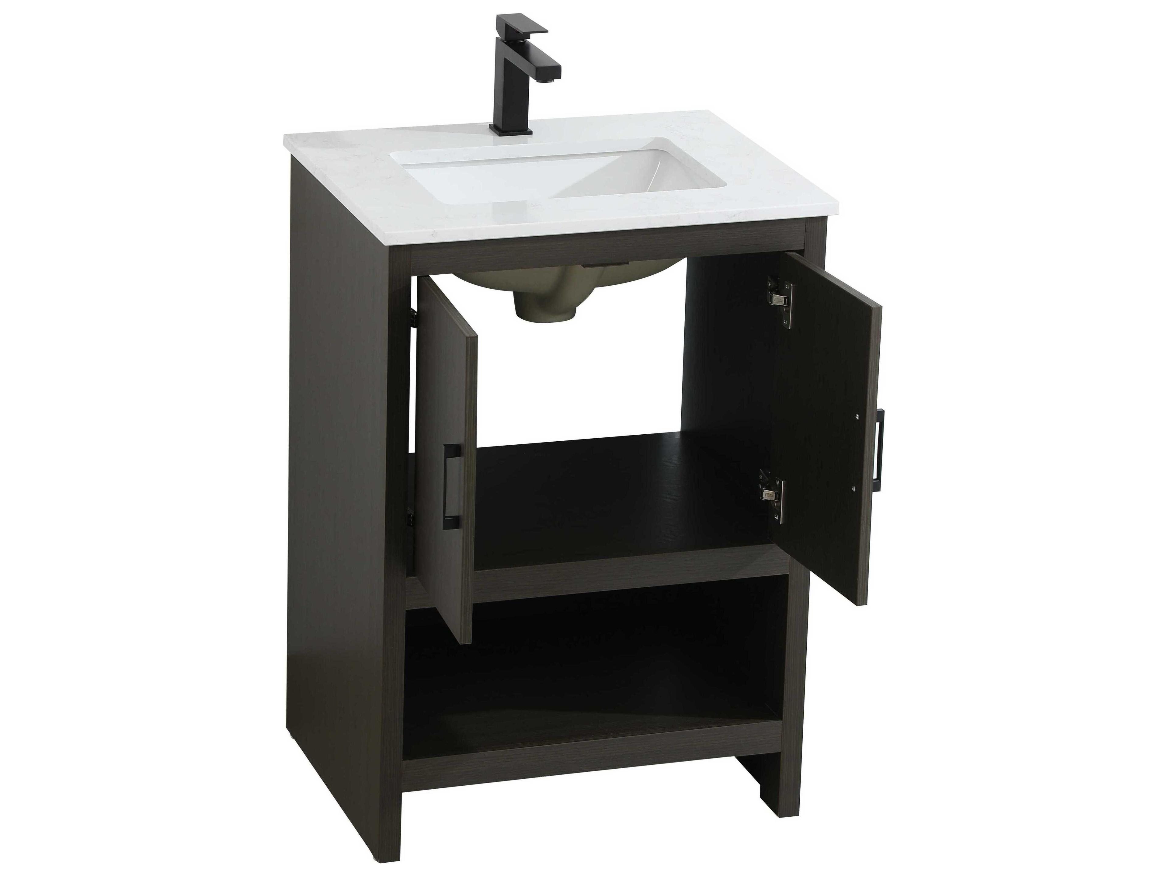 Elegant Lighting Ira Mocha Brown 24" Vanity