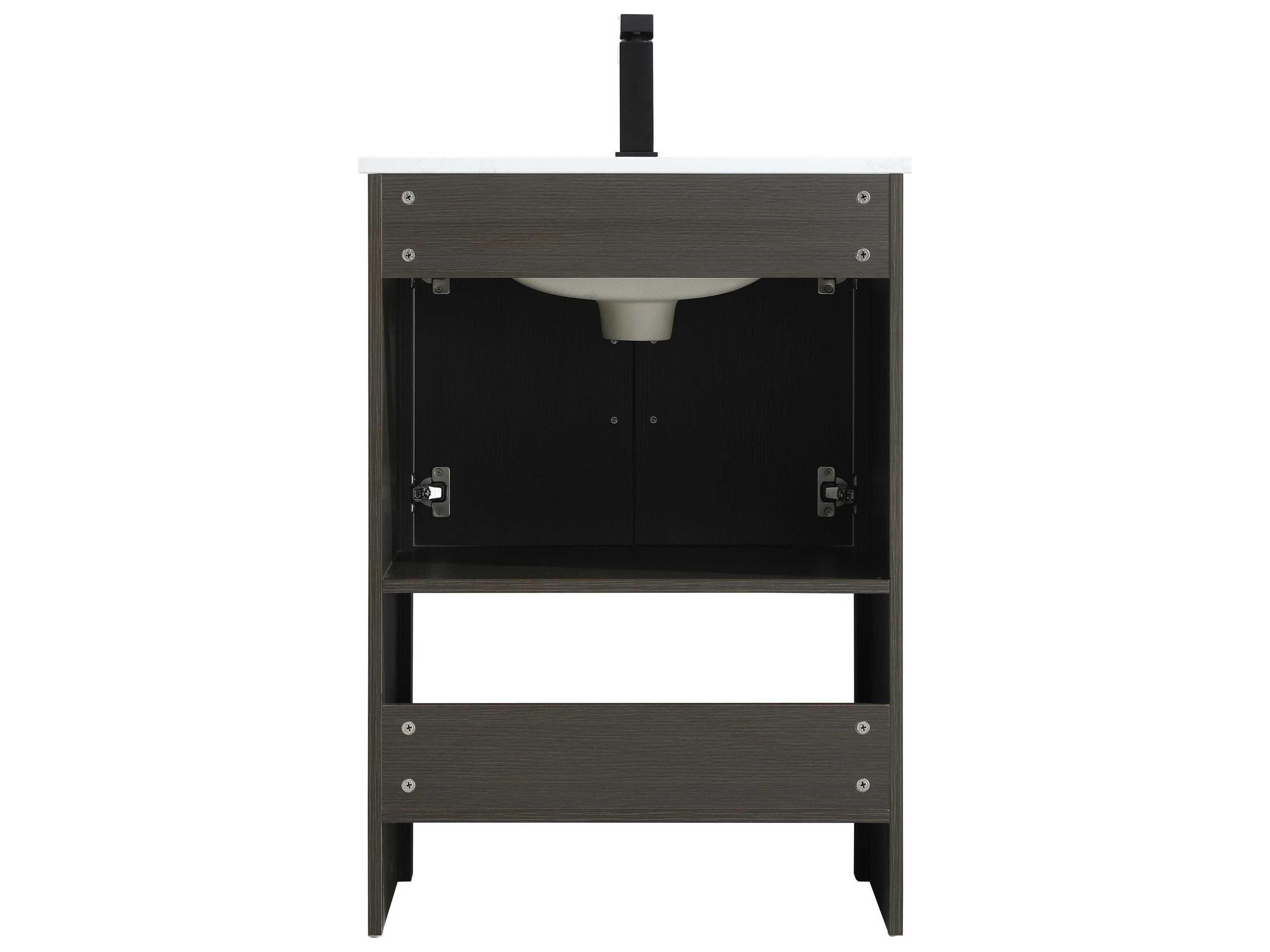 Elegant Lighting Ira Mocha Brown 24" Vanity