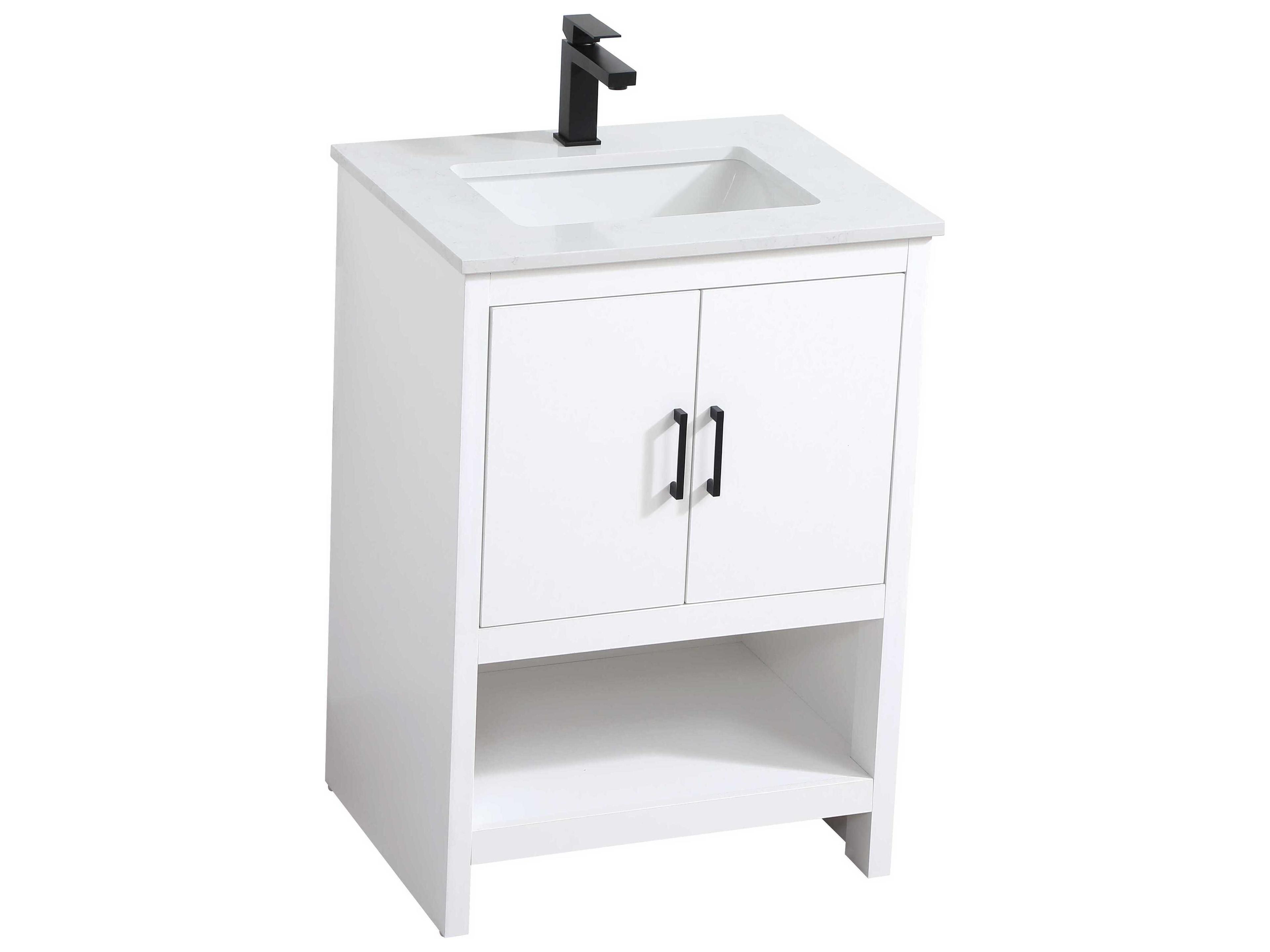 Elegant Lighting Ira White 24" Vanity