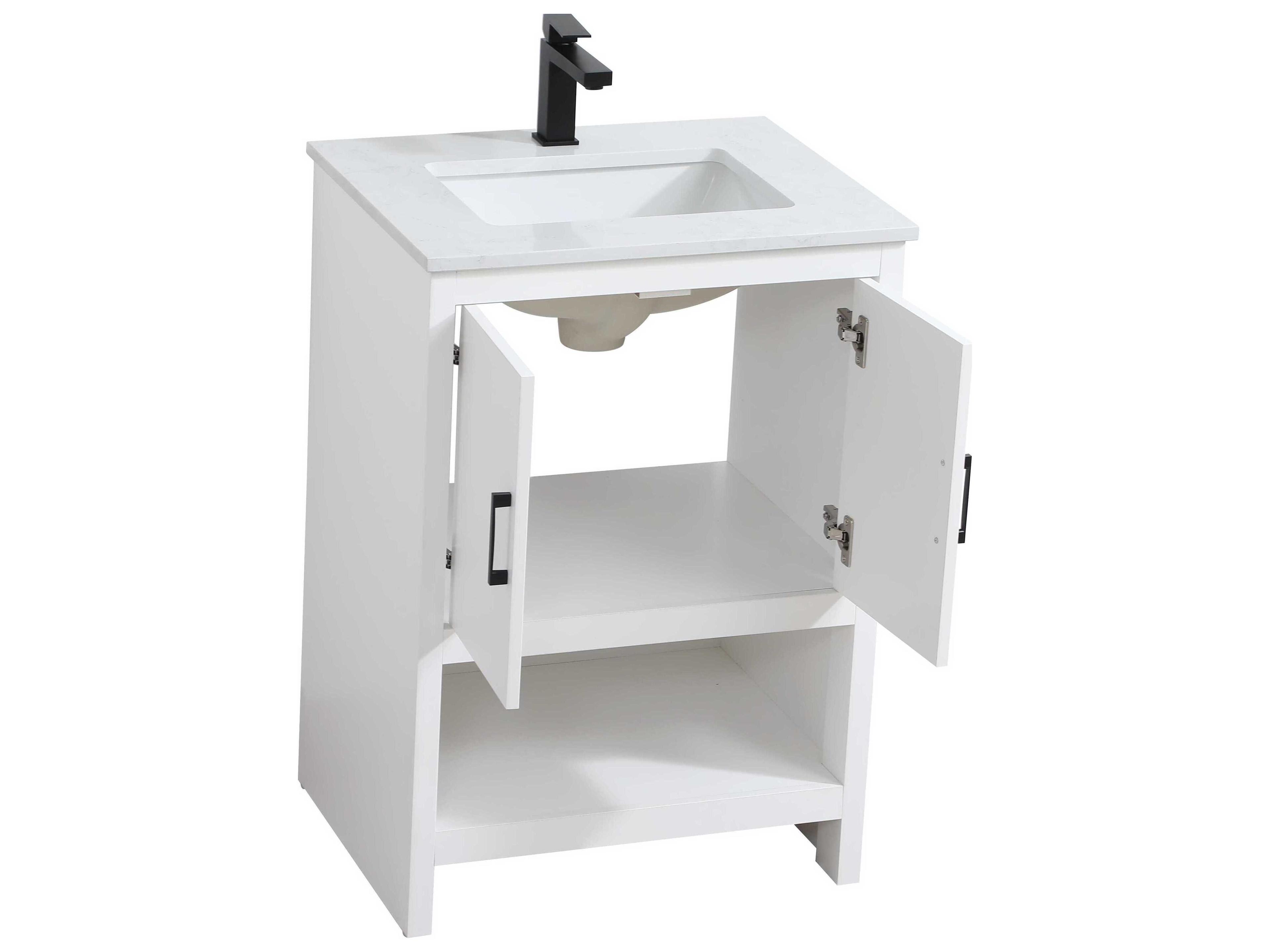 Elegant Lighting Ira White 24" Vanity